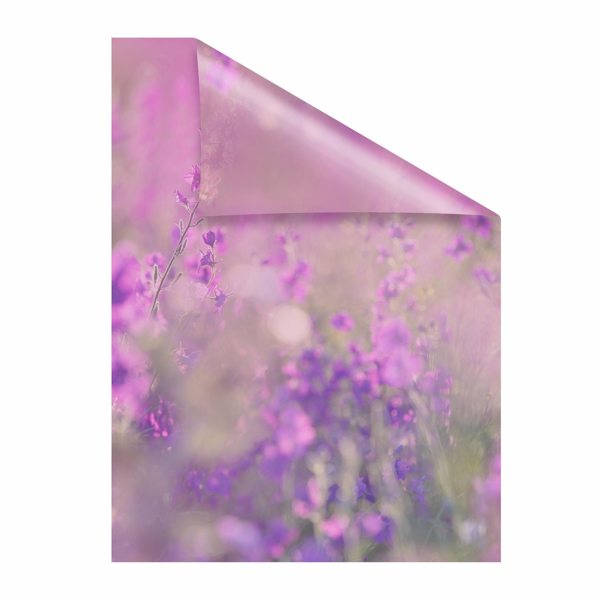 LICHTBLICK ORIGINAL Fensterfolie Blumenwiese, blickdicht, strukturiert