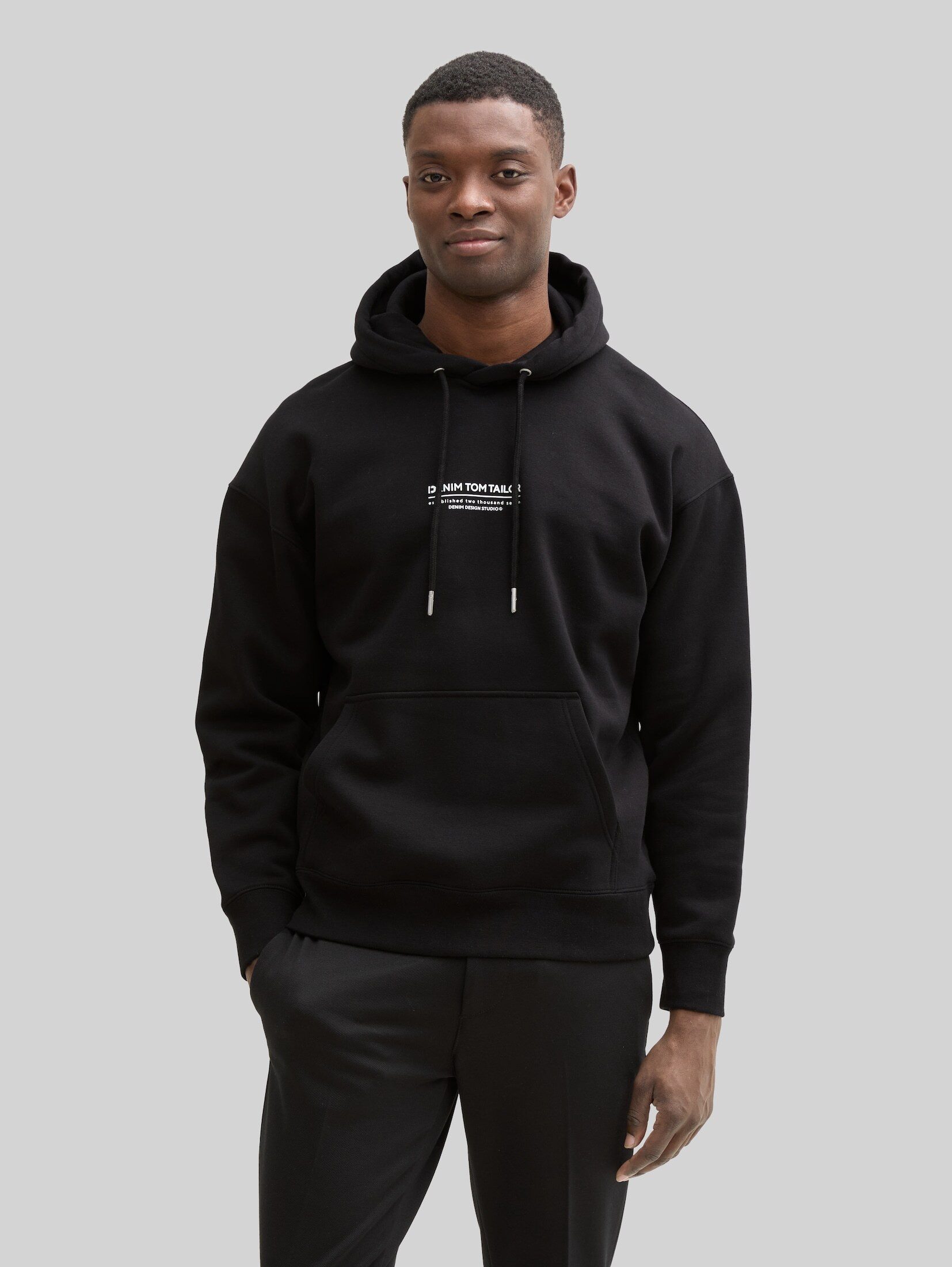 TOM TAILOR Denim Sweatshirt Strick & Sweatshirts Relaxed Hoodie Sweatshirt mit Logo-Print