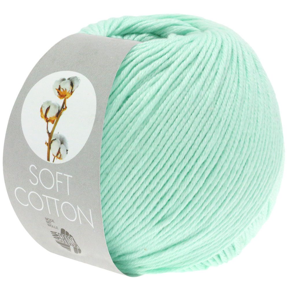 LANA GROSSA Soft Cotton Häkelwolle, 140 m