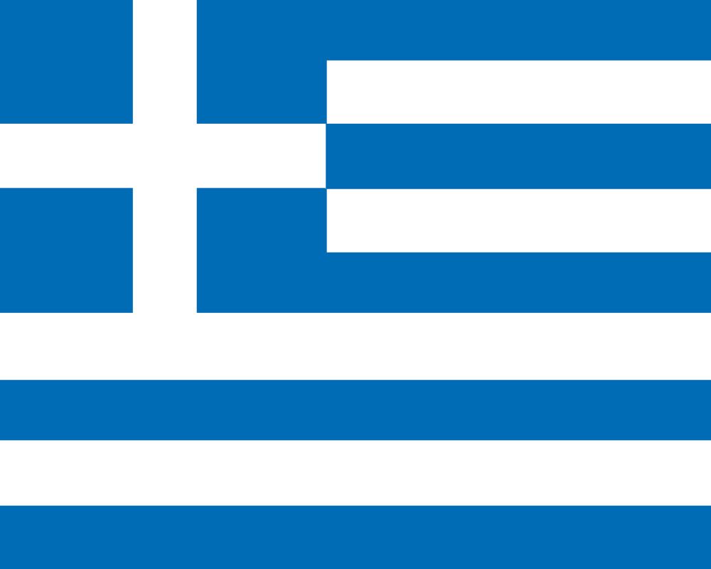 1art1 Poster Griechenland Kunstdruck Bild - Flaggen Der Welt (40 x 50 cm)