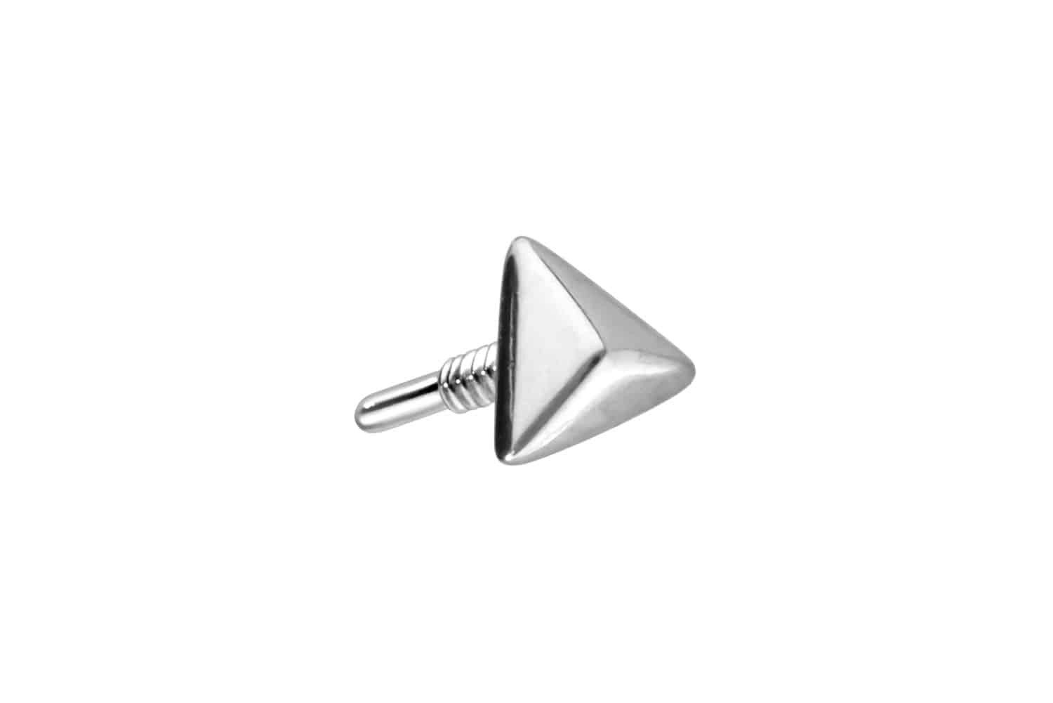 Piercing-Set 14 Karat Gold Schraubaufsatz mit Außengewinde PYRAMIDE