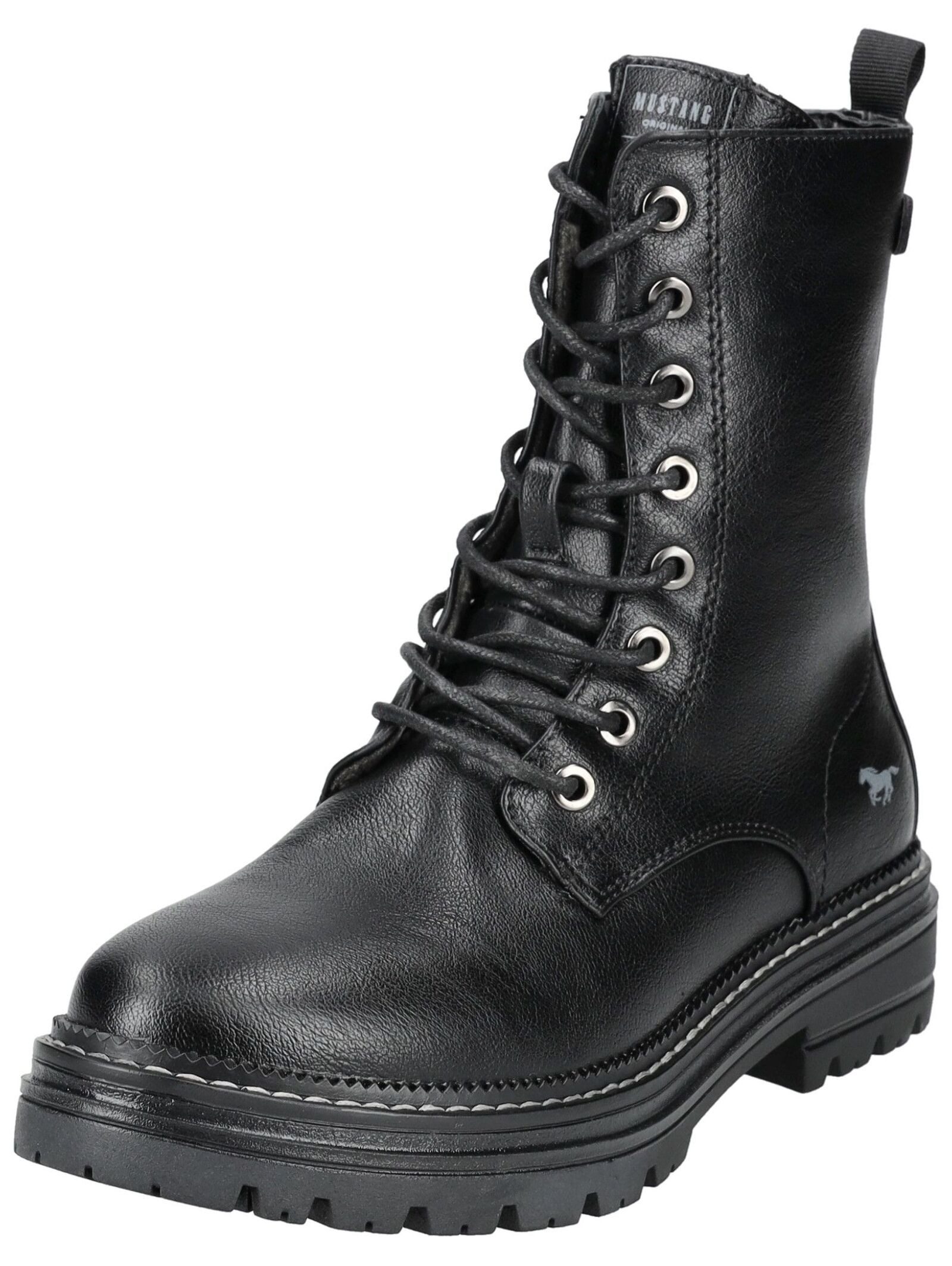 MUSTANG Stiefelette Lederimitat Schnürstiefelette günstig online kaufen