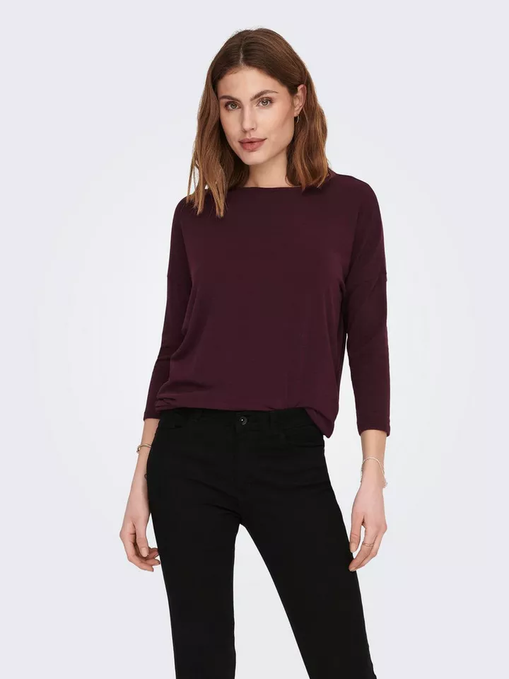 Only 3/4-Arm-Shirt ONLGLAMOUR 3/4 TOP JRS NOOS Materialmix, loose fit