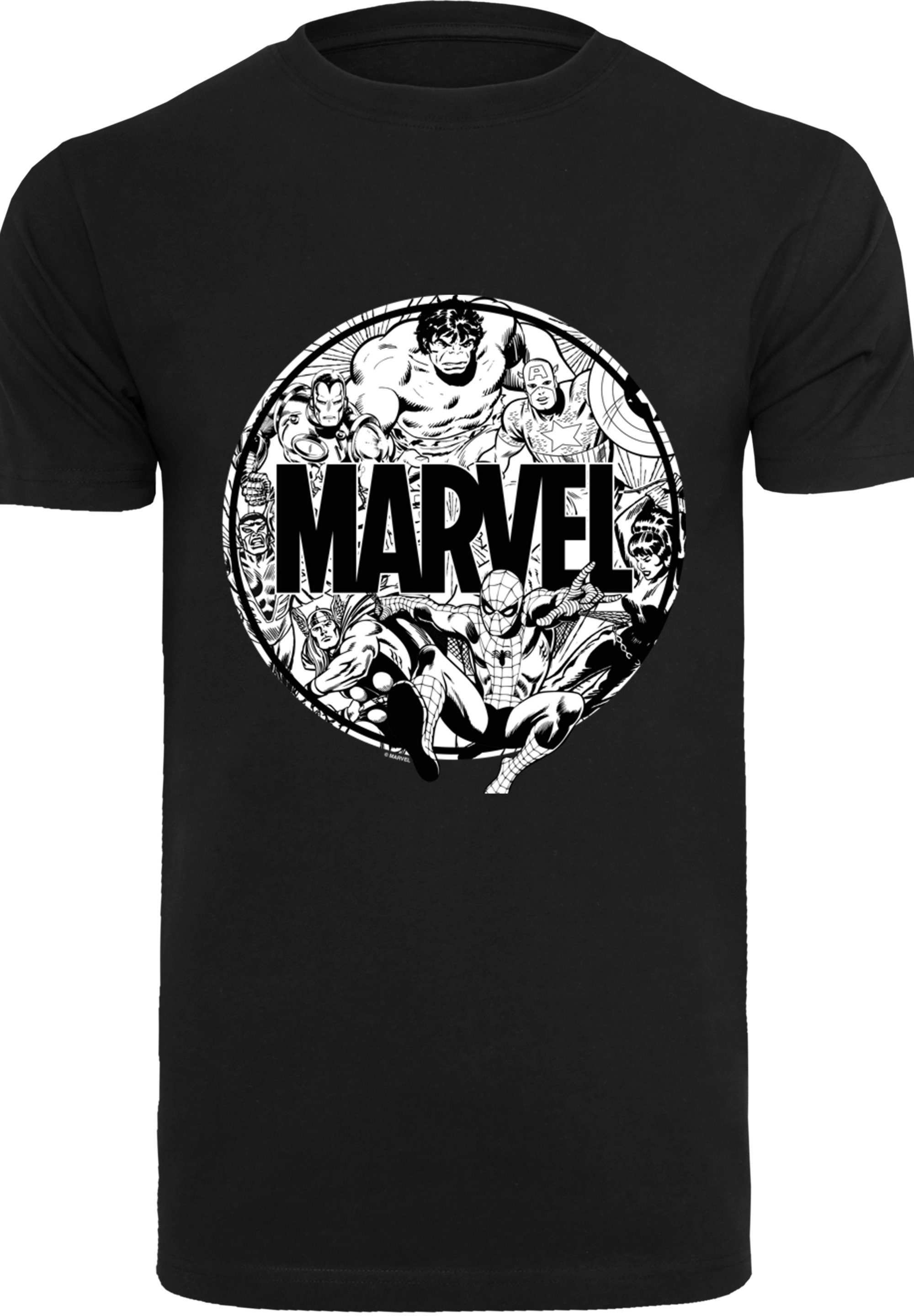 Logo Print Infill' Merch,Regular-Fit,Basic,Logo F4NT4STIC Comics Character Herren,Premium T-Shirt T-Shirt 'Marvel