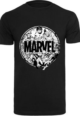 F4NT4STIC T-Shirt T-Shirt 'Marvel Comics Logo Character Infill' Herren,Premium Merch,Regular-Fit,Basic,Logo Print