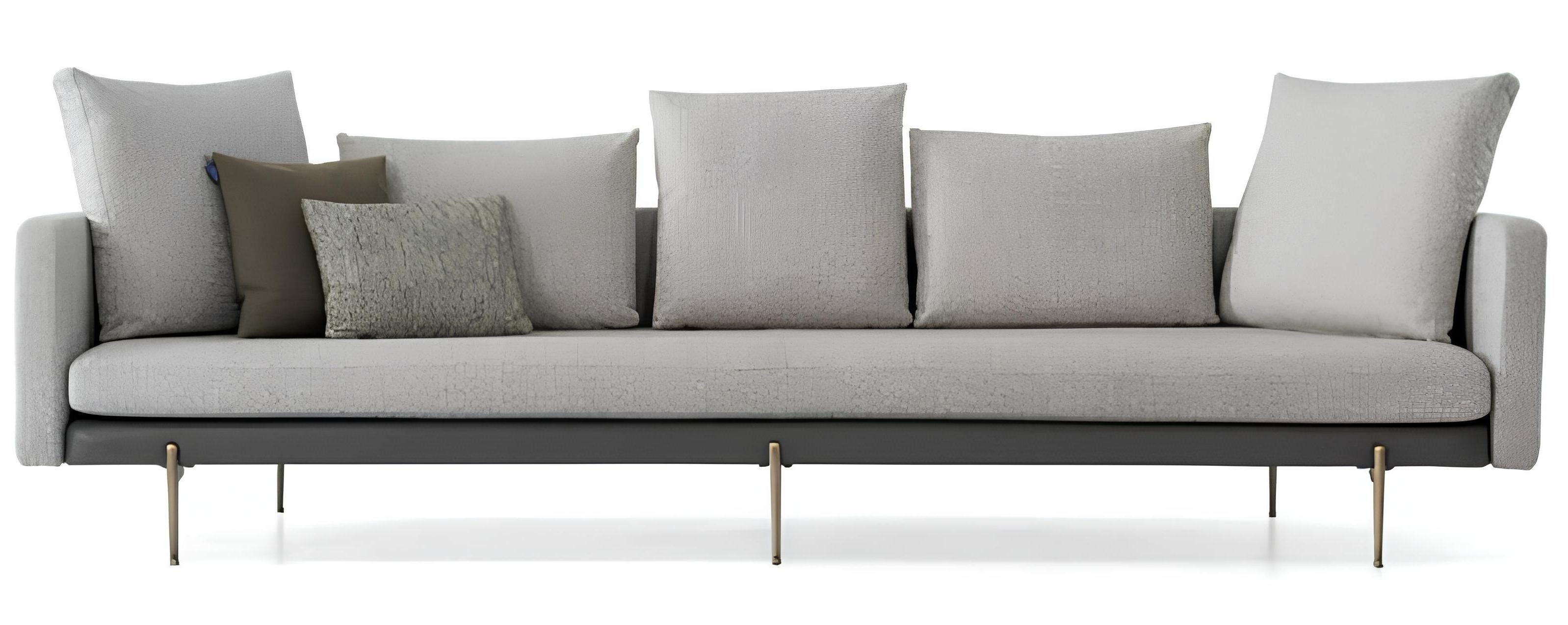 Xlmoebel Big-Sofa Hochwertiges Grau Stoffsofa für das Wohnzimmer,-Couch mit 5 Sitzers, 1 Teile, Hergestellt in Europa