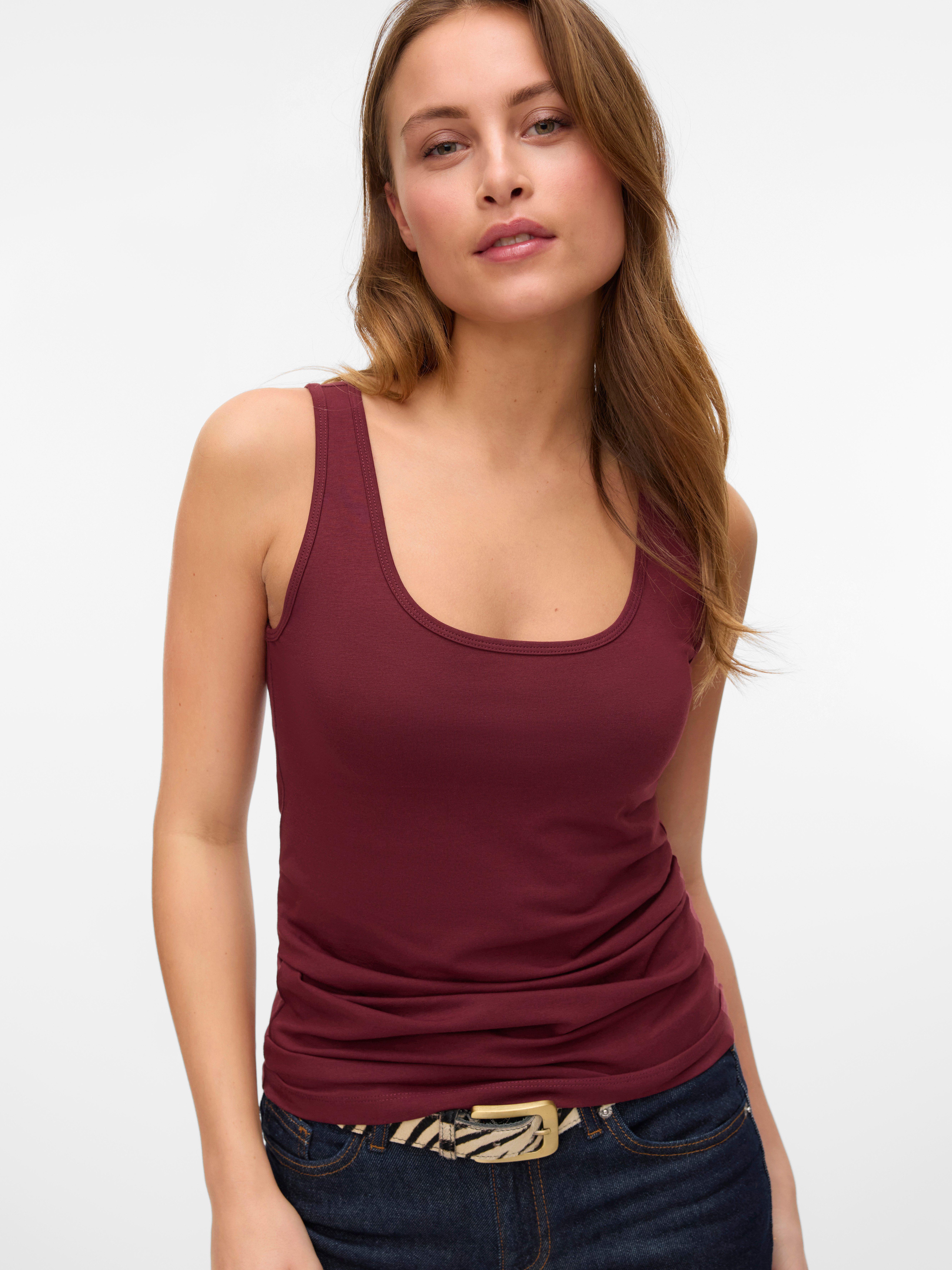 Vero Moda Tanktop VMLULU LONG TANK TOP JRS GA NOOS Baumwollmischung, regula günstig online kaufen