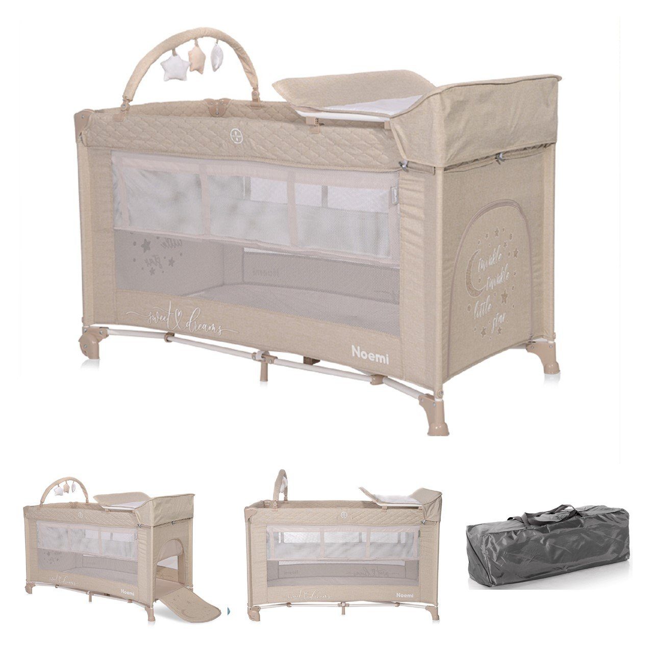 Baby-Reisebett Reisebett Noemi 2 Ebenen
