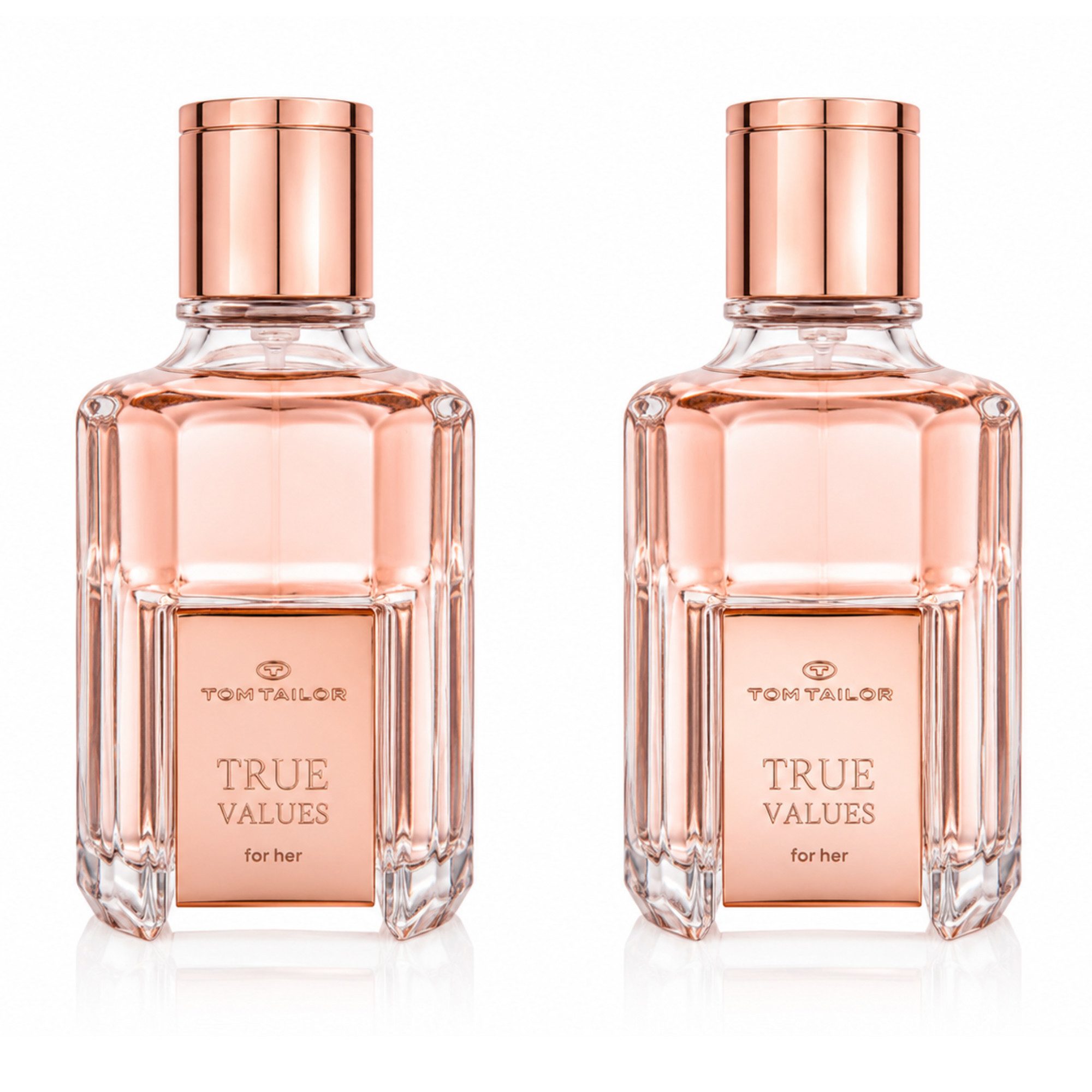 TOM TAILOR Duft-Set True Values For Her Eau de Parfum Doppelpack 2 × 50 ml, 2-tlg., Doppelpack mit 2 × 50 ml für Alltag und Reisen