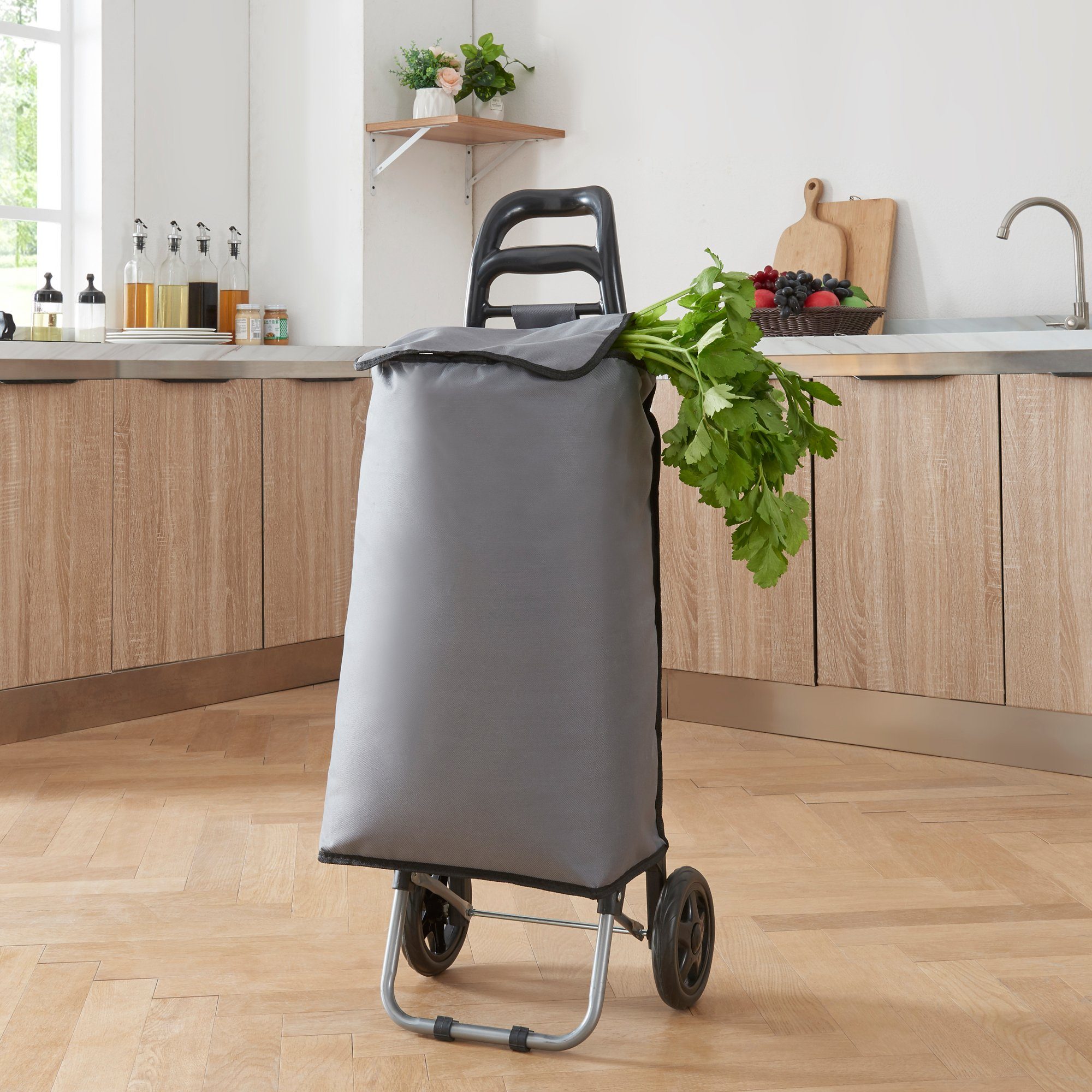 en.casa Einkaufstrolley, »Aaby« Einkaufswagen klappbar 36 günstig online kaufen