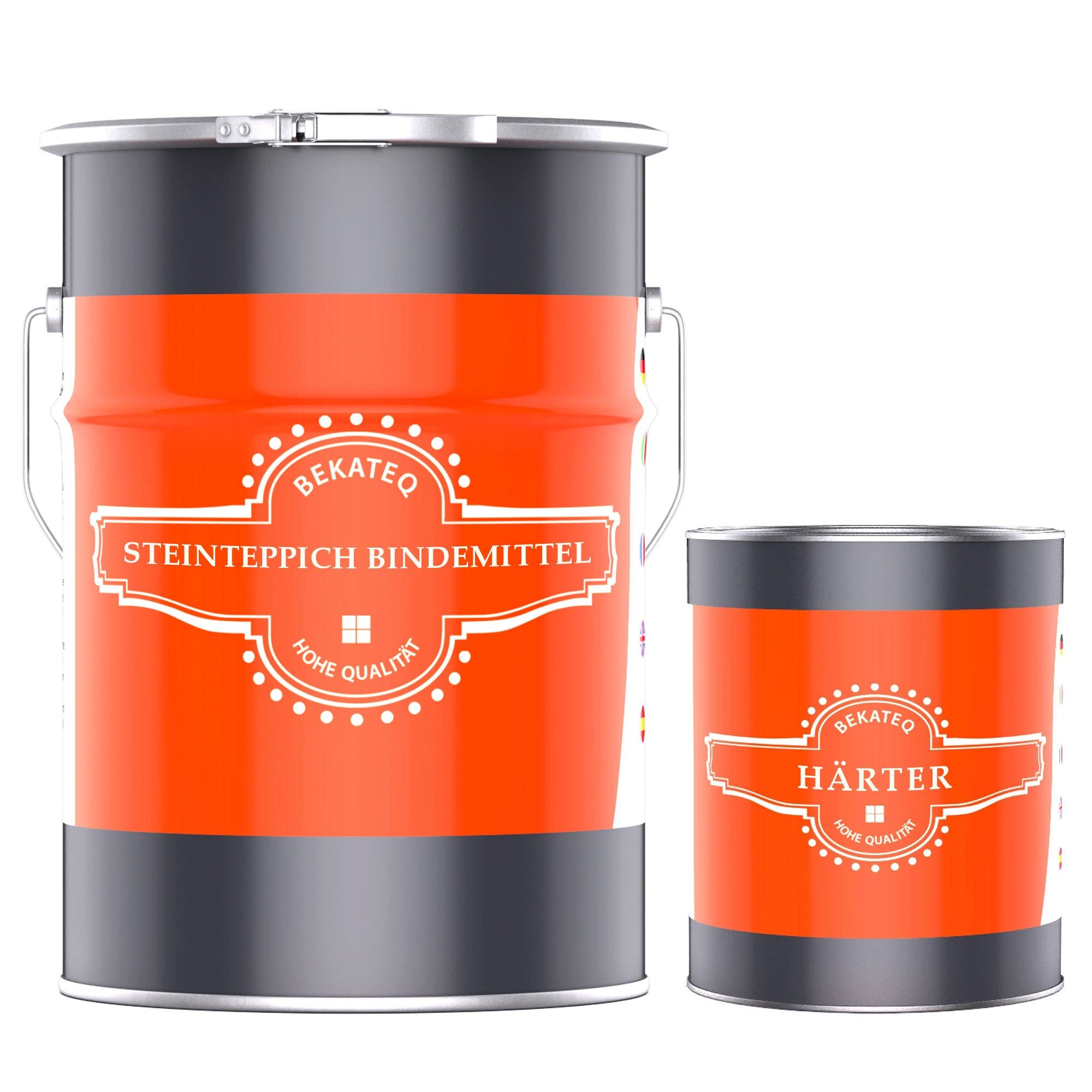 BEKATEQ 2-Komponentenkleber BK-610EP 2K Epoxidharz Steinteppich Bindemittel, (Epoxidharz + Härter), Kleber Epoxykleber Buntsteinputz Glasteppich