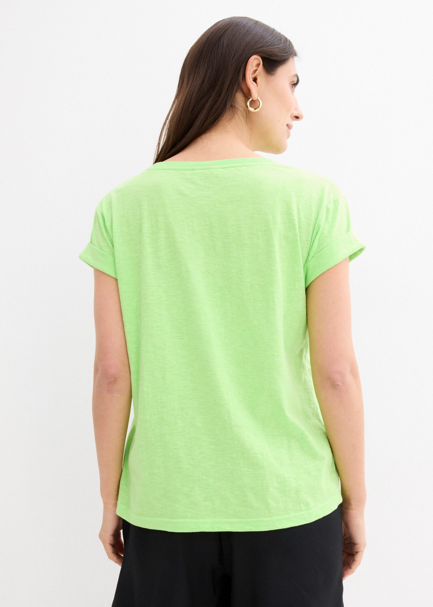 bonprix T-Shirt lockere, figurumspielende Passform, Kurzarm, Rundhalsausschnitt – Bild 2 von 5