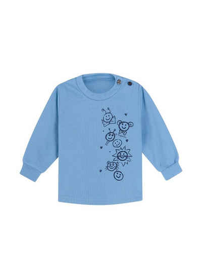 Trigema Langarmshirt TRIGEMA Baby-Shirt mit lustigem Druckmotiv