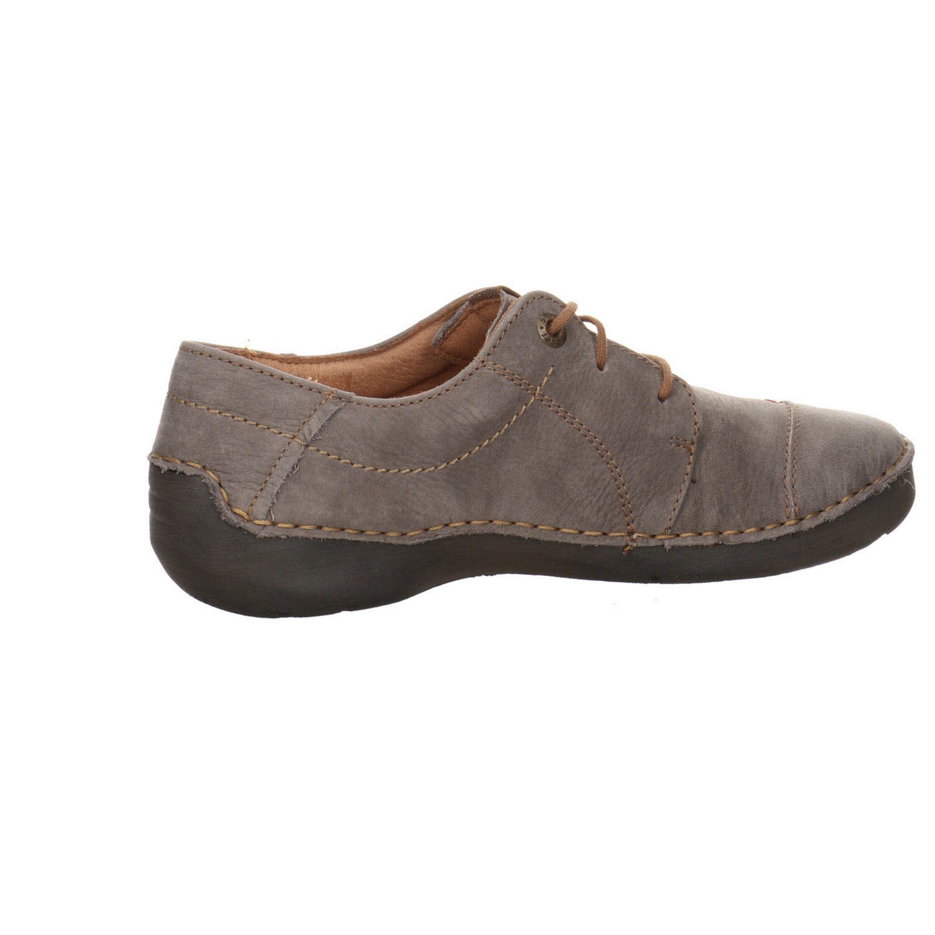 Schnürschuh Veloursleder Schnürschuh dunkel Fergey 20 grau Josef Schnürhalbschuhe Seibel Damen