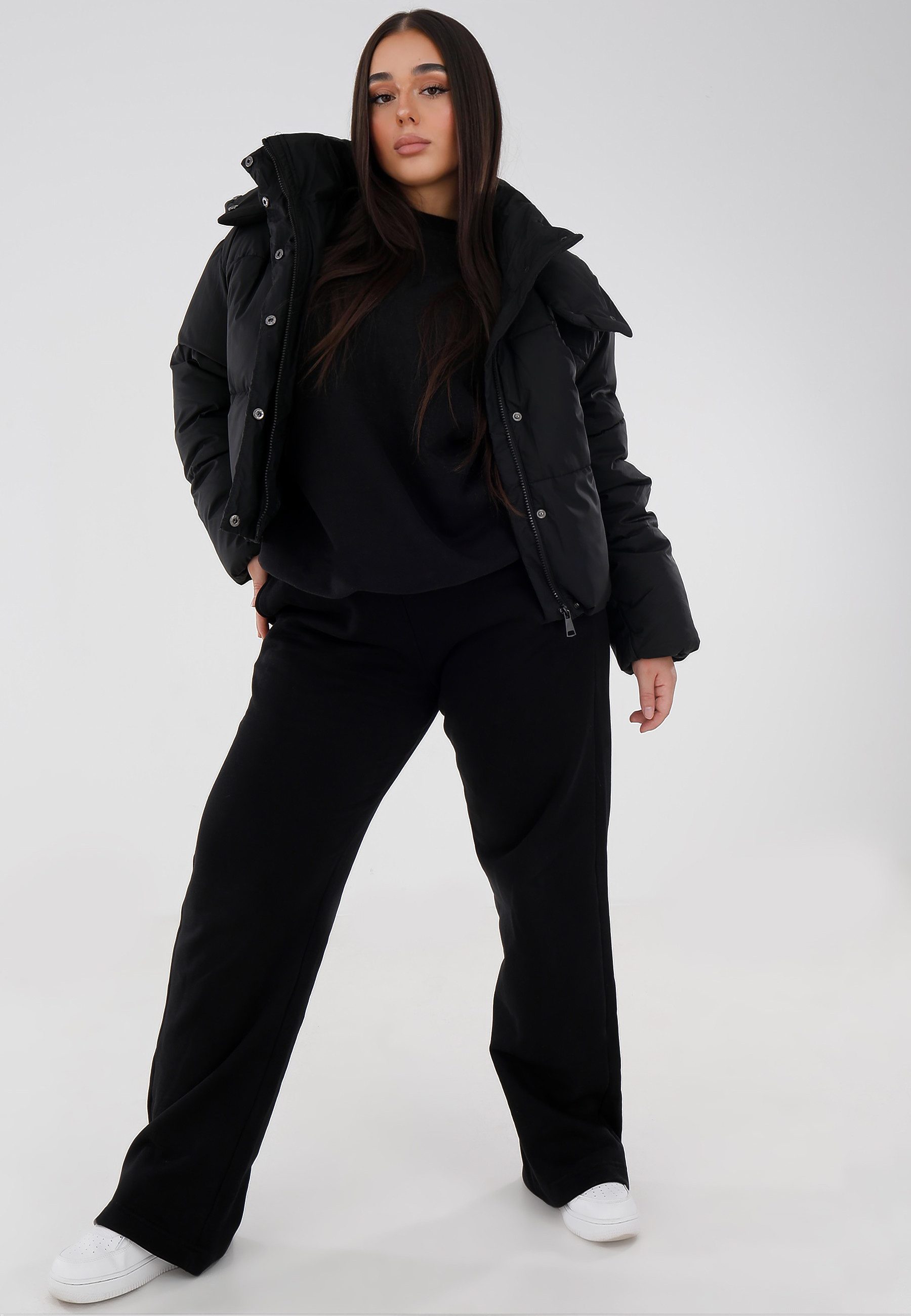 YC Fashion & Style Steppjacke Steppjacke – Winterjacke mit Kapuze Basic