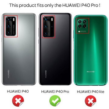 Nalia Smartphone-Hülle Huawei P40 Pro, Klare 360 Grad Hülle / Rundumschutz / Transparent / Displayschutz Case