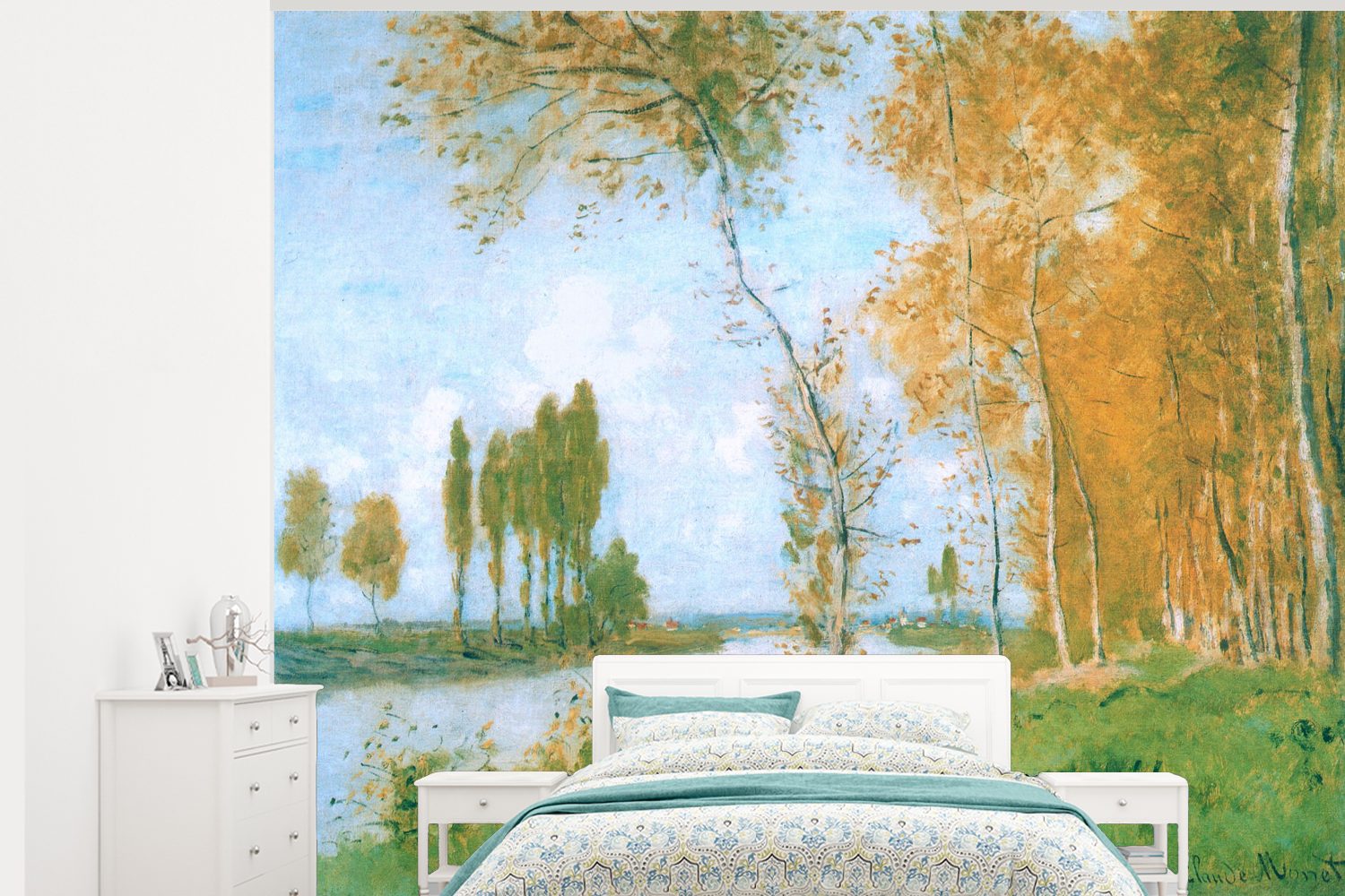 Tapete Monet, Montagefertig Argenteuil für St), Fototapete Gemälde Claude Vinyl bedruckt, MuchoWow in von Frühling Der (5 Matt, Wohnzimmer, Wandtapete -