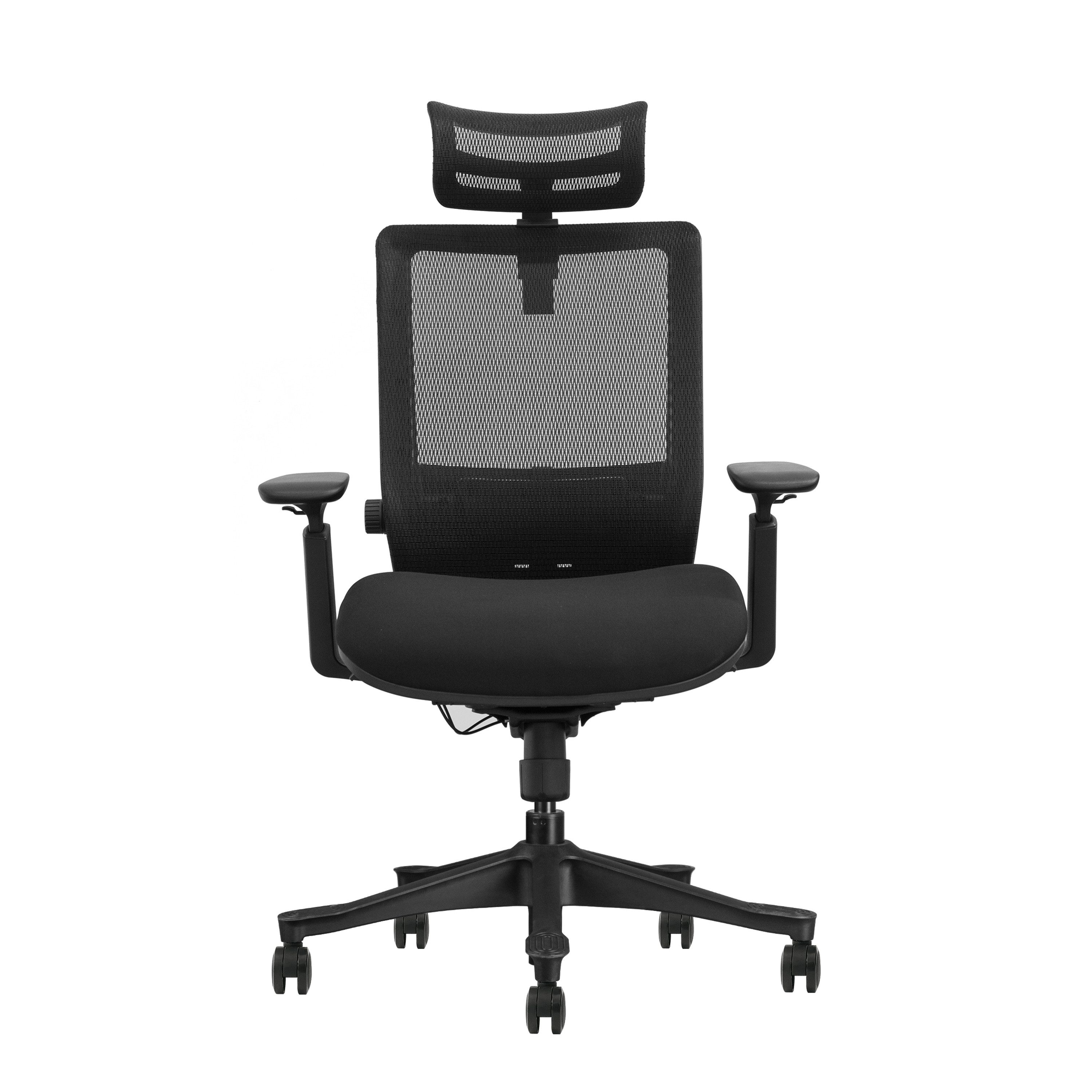 LMG Germany Bürostuhl Ergonomischer Bürostuhl mit Kopfstütze und Lendenwirbelstütze, Kopfstütze & Lendenstütze, Wippmechanik, rutschfestes Fußkreuz