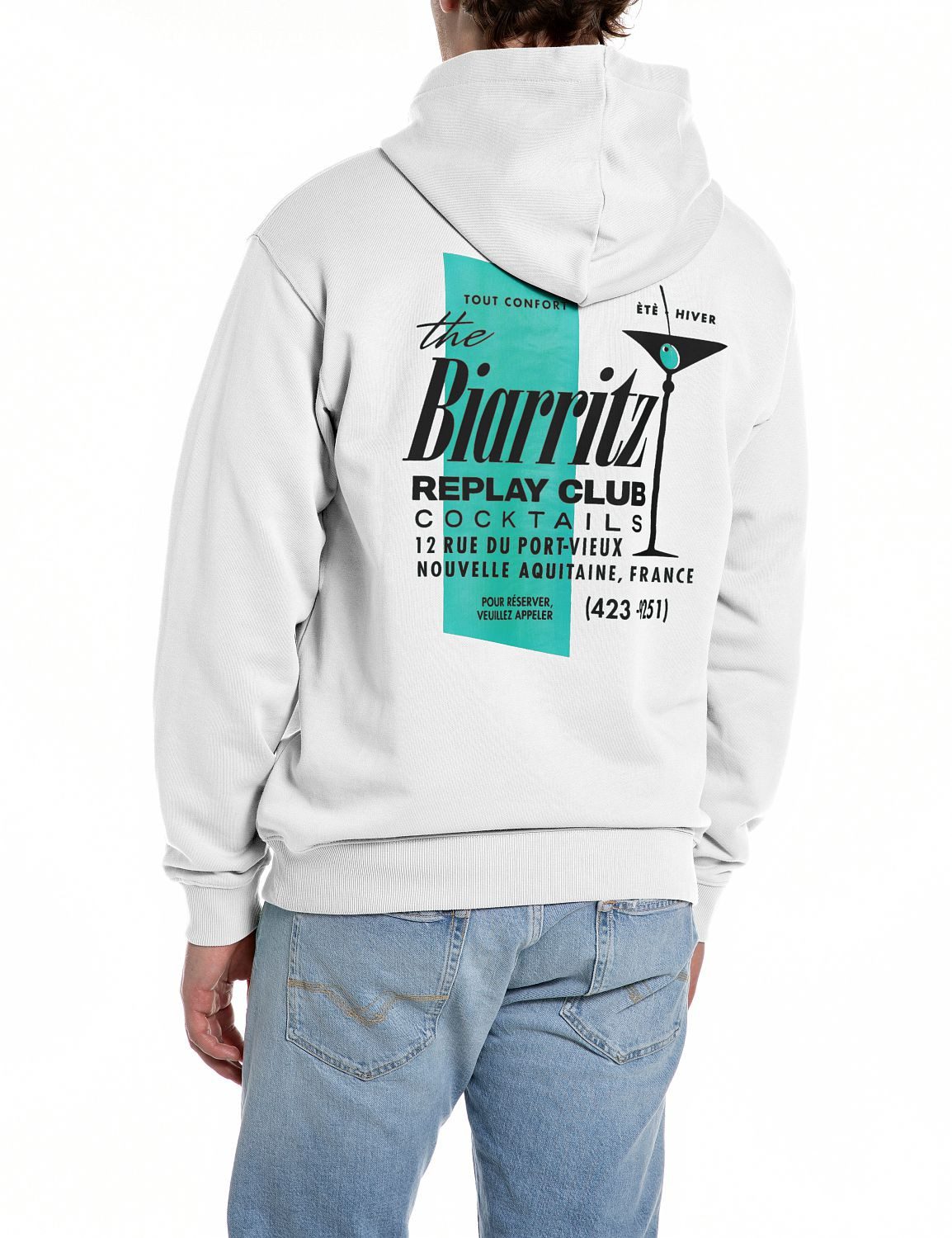 Replay Hoodie mit großem Rückenprint