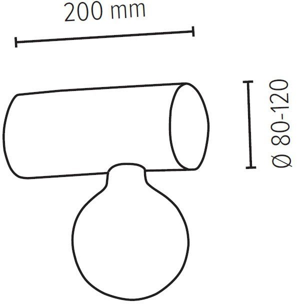 SPOT Light massivem Wandleuchte Holzbalken SIMPLE, Leuchtmittel Ø TRABO wechselbar, cm 8-12 aus Kiefernholz