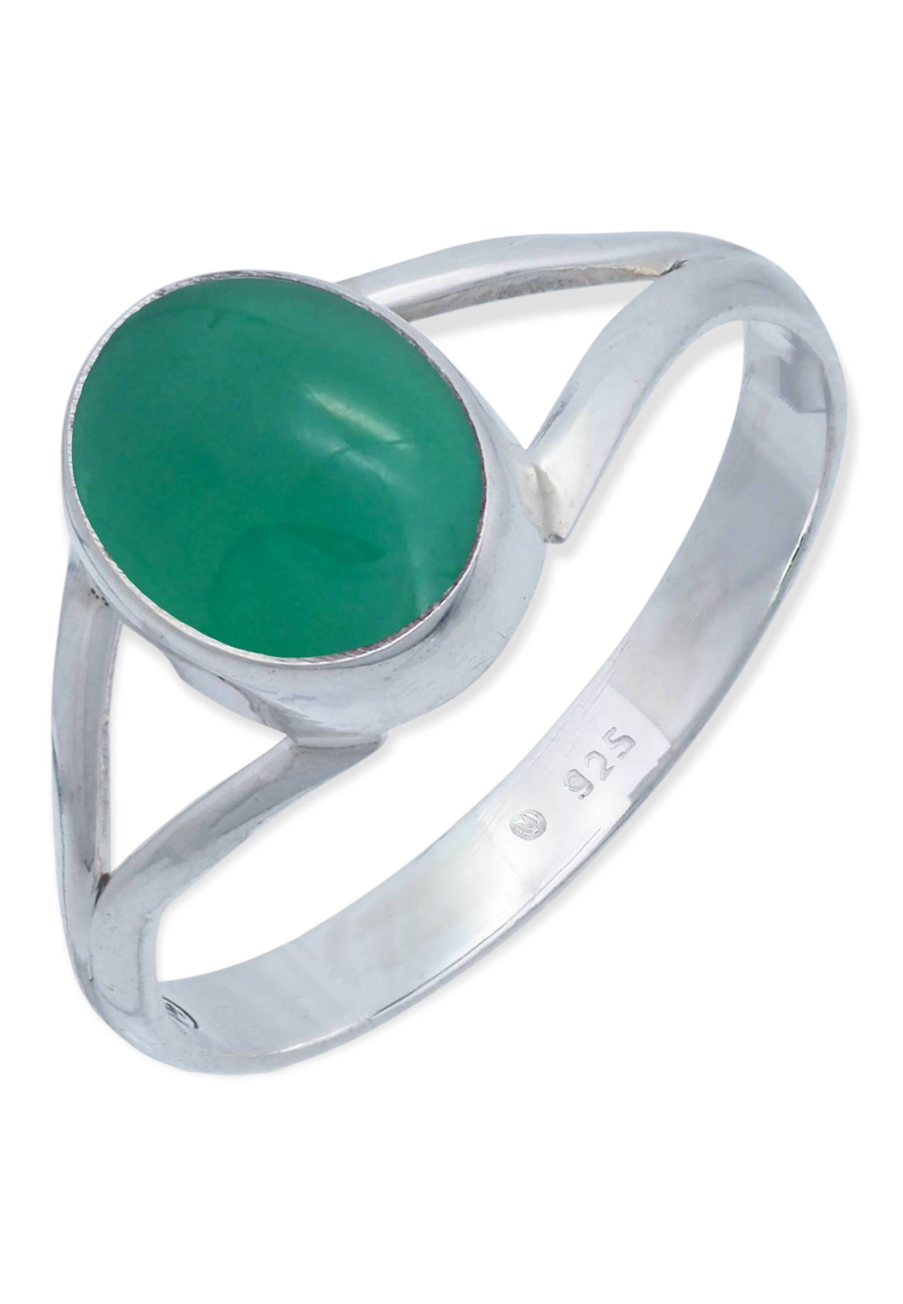 Silber 925er grüner mantraroma mit Onyx Silberring