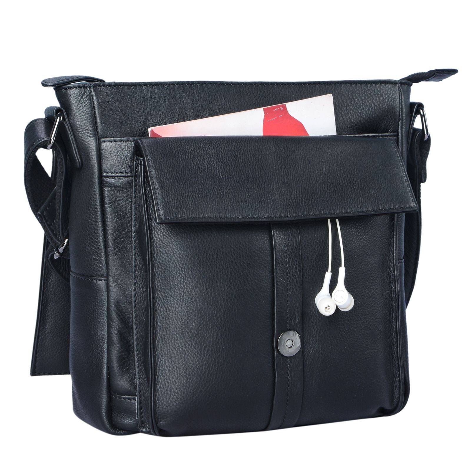 STILORD Schultertasche "Nevio" Herrentasche Leder Umhängetasche – Bild 4 von 5