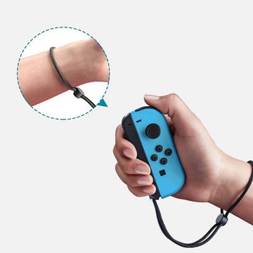HYTIREBY 1 Paar Controller Trageschlaufe Handgelenk Seil für Switch Videospiele Zubehör Nintendo (für Switch/Switch OLED Konsole,Schwarz)