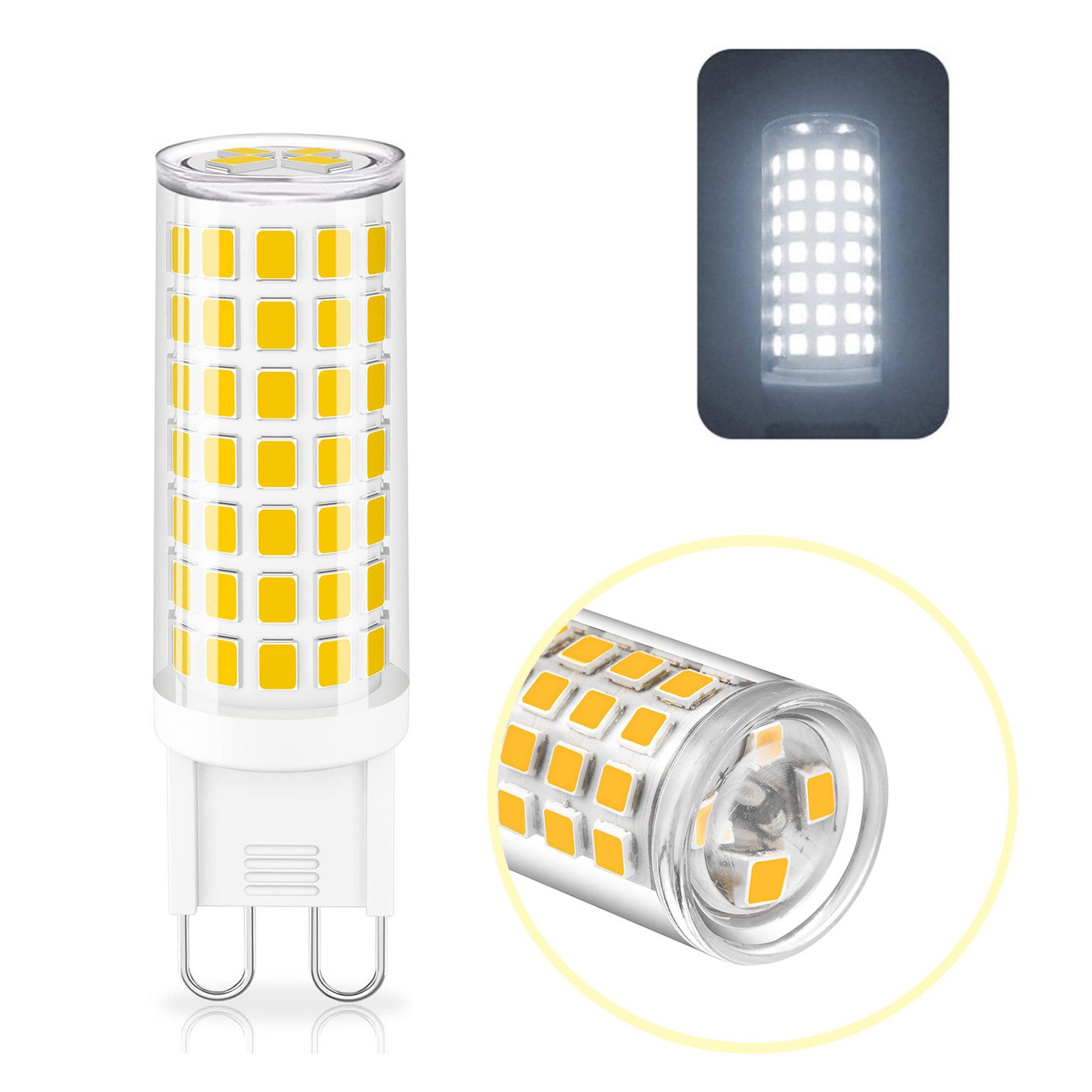 MUPOO LED-Leuchtmittel G9-LED-Glühbirne,Stiftsockel,6W,600LM, 1 St. günstig online kaufen