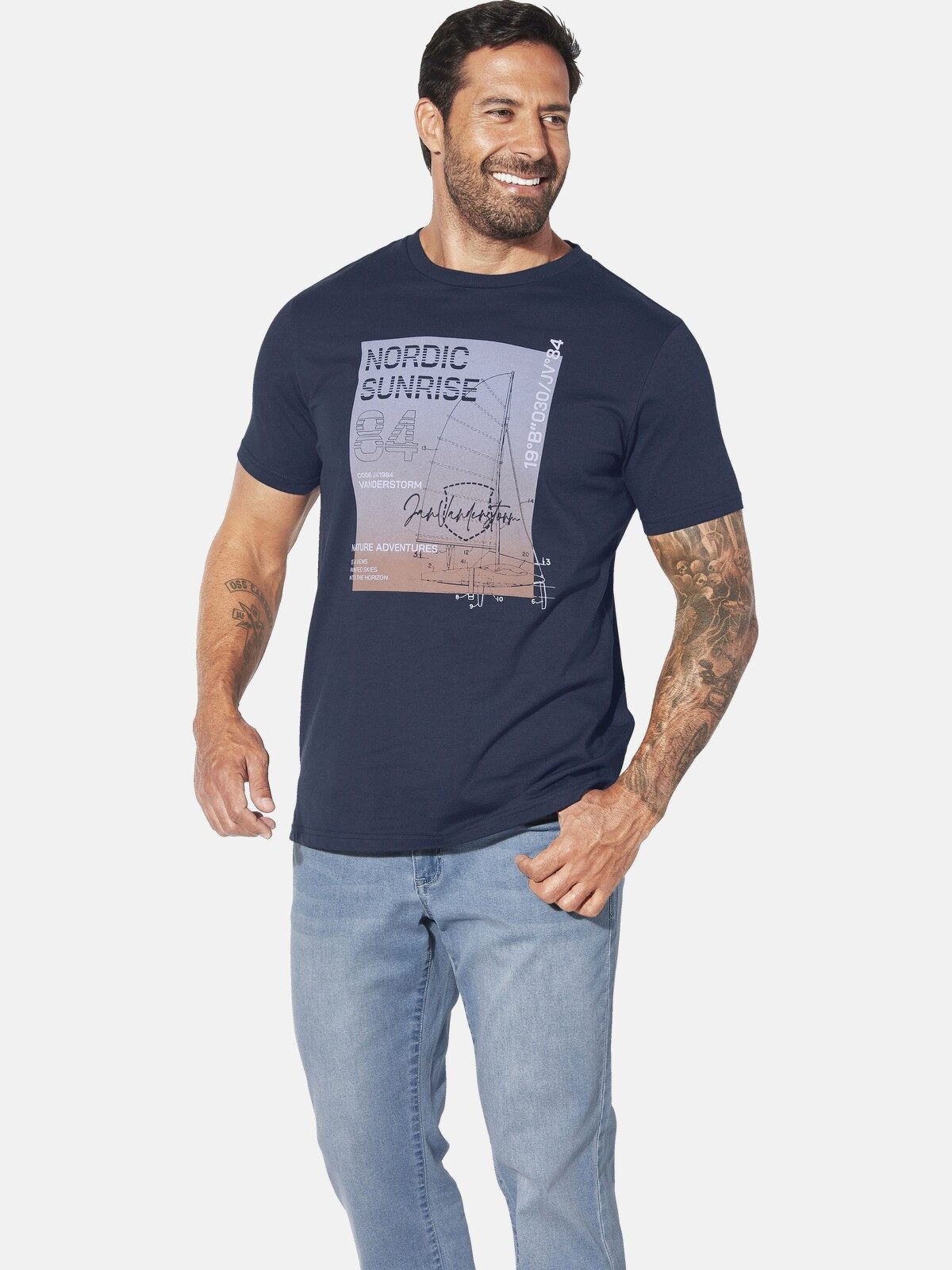 Jan Vanderstorm T-Shirt ARNOHELD mit großem günstig online kaufen