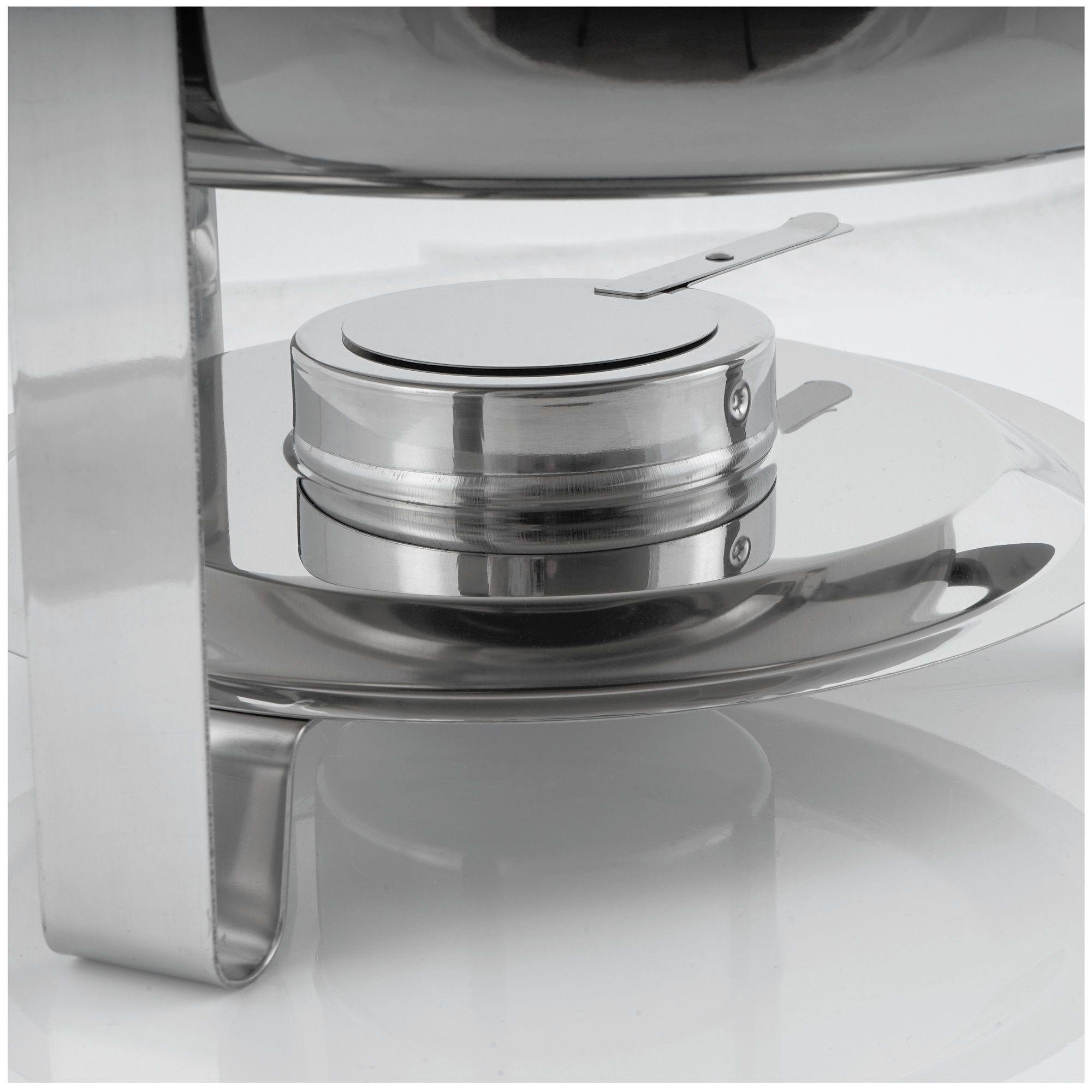 Mahlzeit Speisenwärmer Edelstahl Chafing Dish rund 4,5 Liter, Warmhaltebehälter Essen