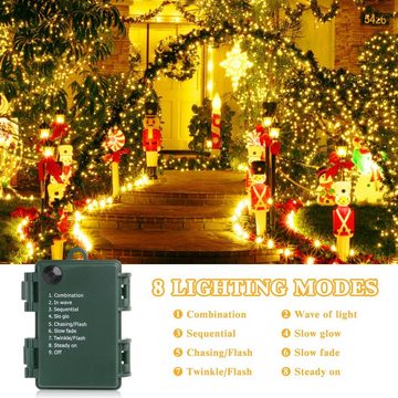 Elegear LED-Lichterkette LED Weihnachtsbeleuchtung, 25/50/100M LED-Lichtervorhang mit Time, 1000-flammig, 8 Modi IP44, für fenster Weihnachtsbäume deko
