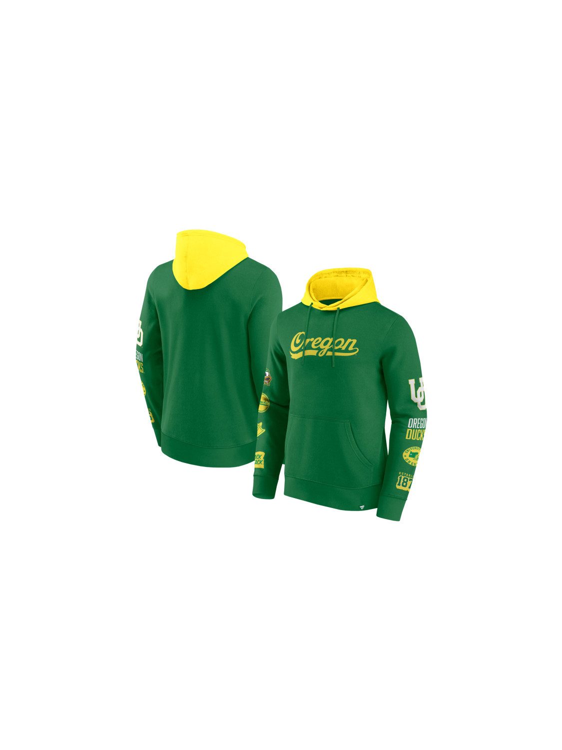Fanatics Hoodie Oregon Ducks Colorblock Badge Hoodie