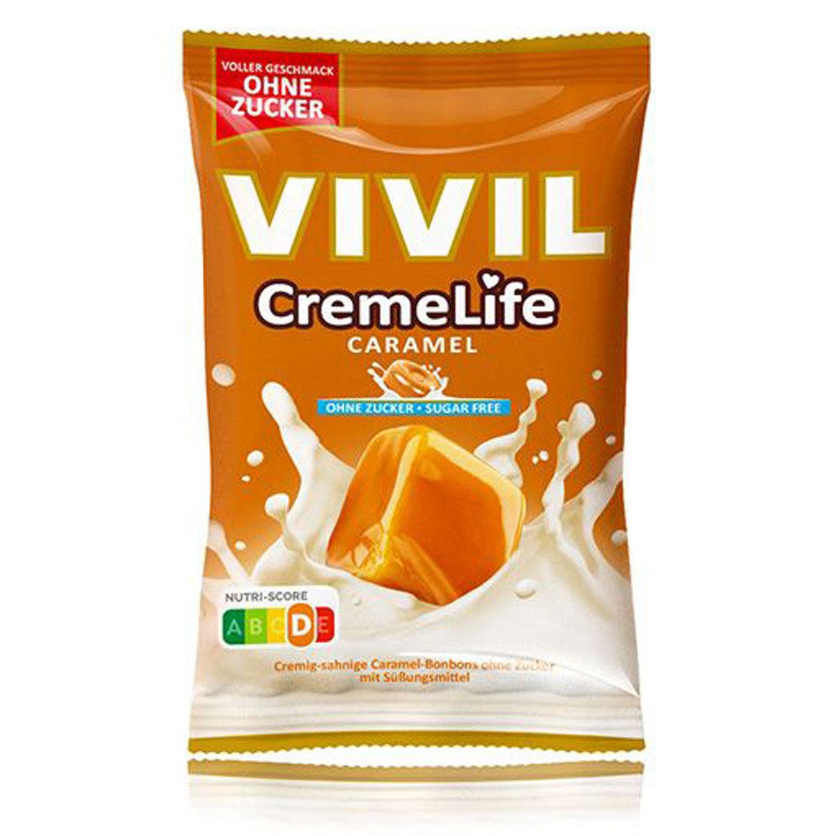 VIVIL Süßigkeit, Vivil Creme Life Classic Caramel Lutschbonbons zuckerfrei 90g