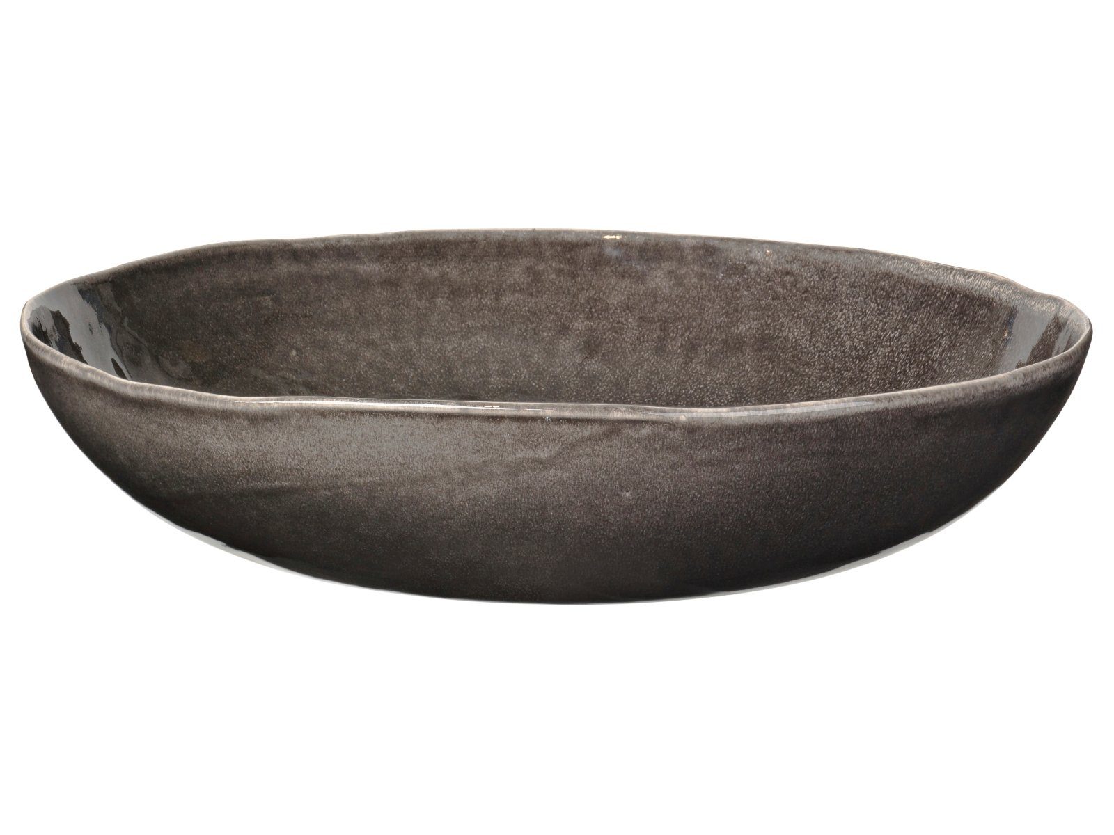 Broste Copenhagen Schale NORDIC COAL Salatschale 34,5 cm, Steinzeug, (Salatschalen), Nordic Coal Salat Schale