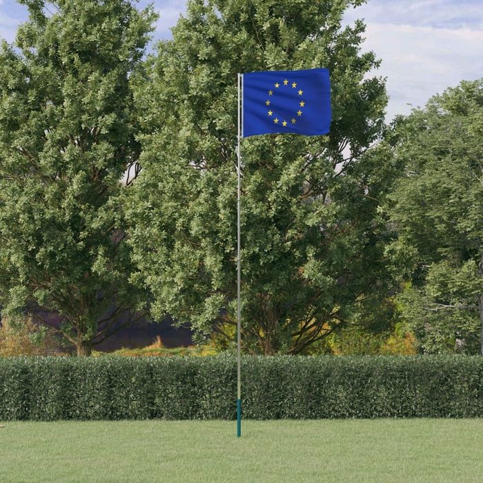 vidaXL Flagge Europaflagge mit Mast 5 55 m Aluminium