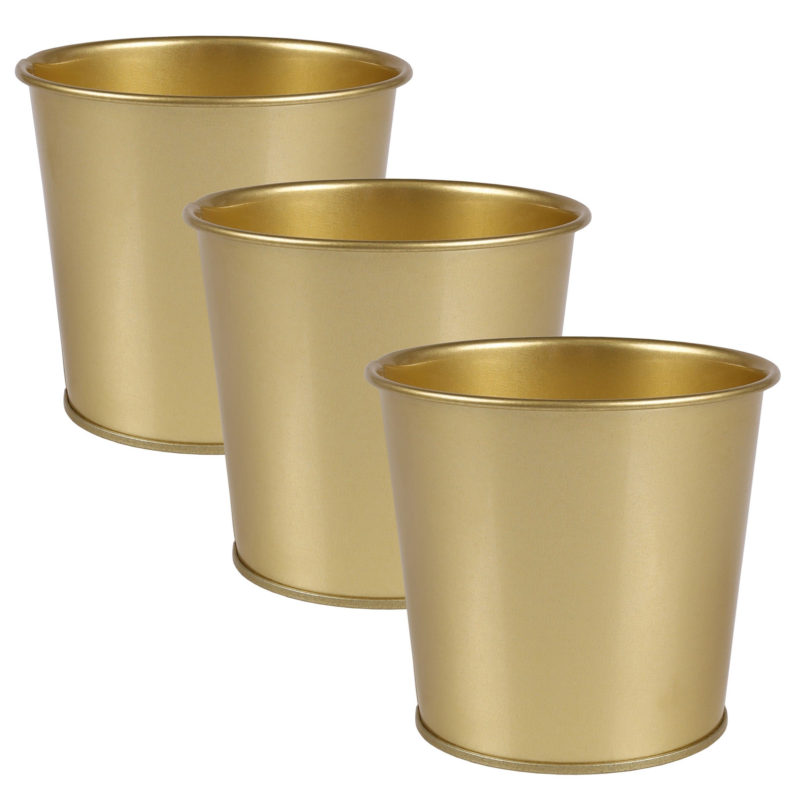 IKEA Blumentopf DAIDAI Goldfarbener Übertopf, Blumentopfschutz 9cm IKEA 3 Stück