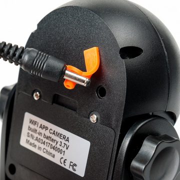 CARMATRIX CM-712 Rückfahrkamera (WLAN Funk Auto Rückfahrkamera Akku Magnet Wohnmobil Pferd Anhänger, Aufladbare Batterie, kostenlose App, Distanzlinien zu- und abschalten)
