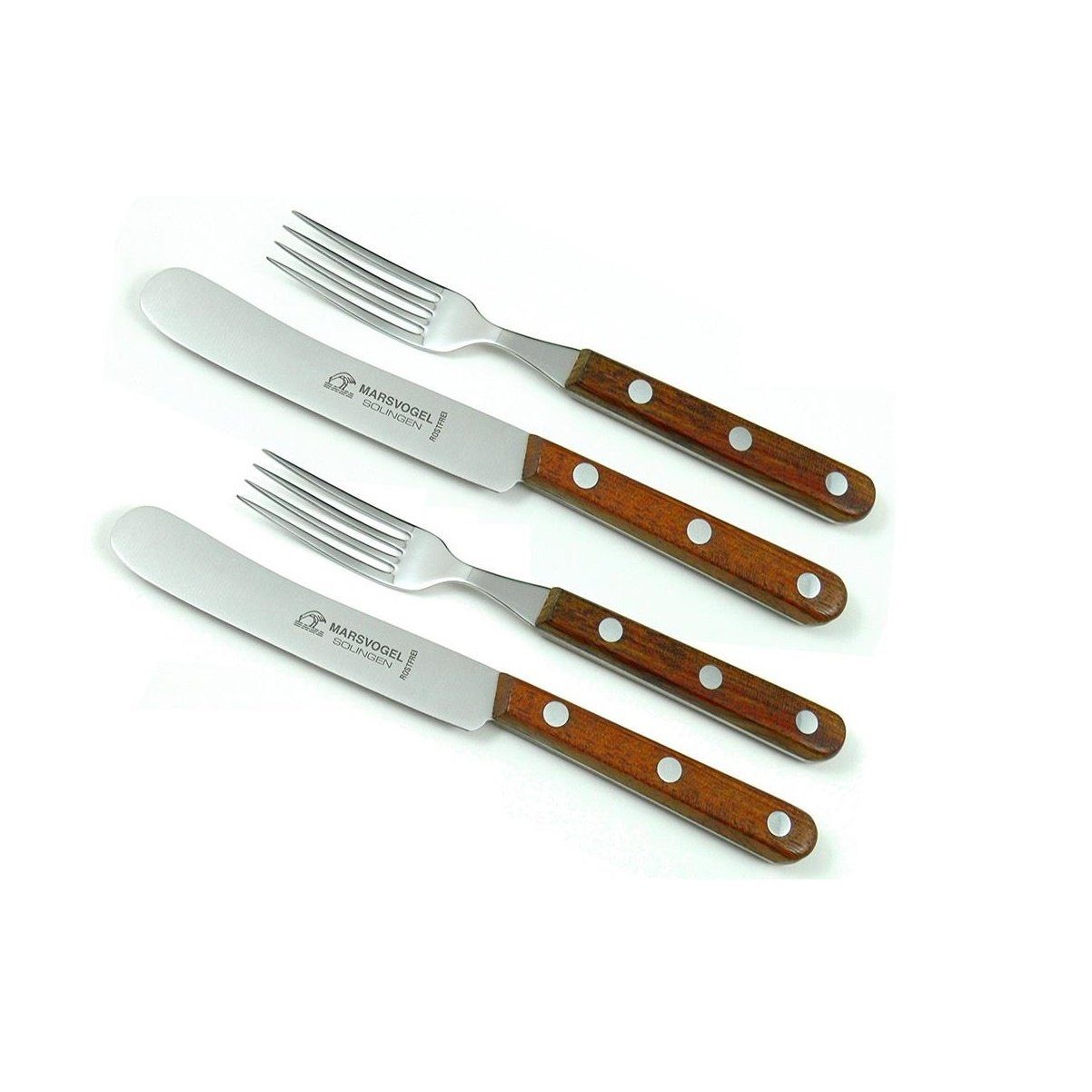 Marsvogel Besteck-Set 4-teil. Besteck Bubinga Marsvogel Solingen