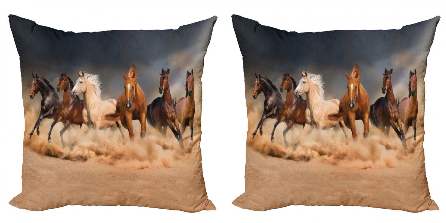Kissenbezüge Modern Accent Doppelseitiger Digitaldruck, Abakuhaus (2 Stück), Pferd Equine Themed Tiere