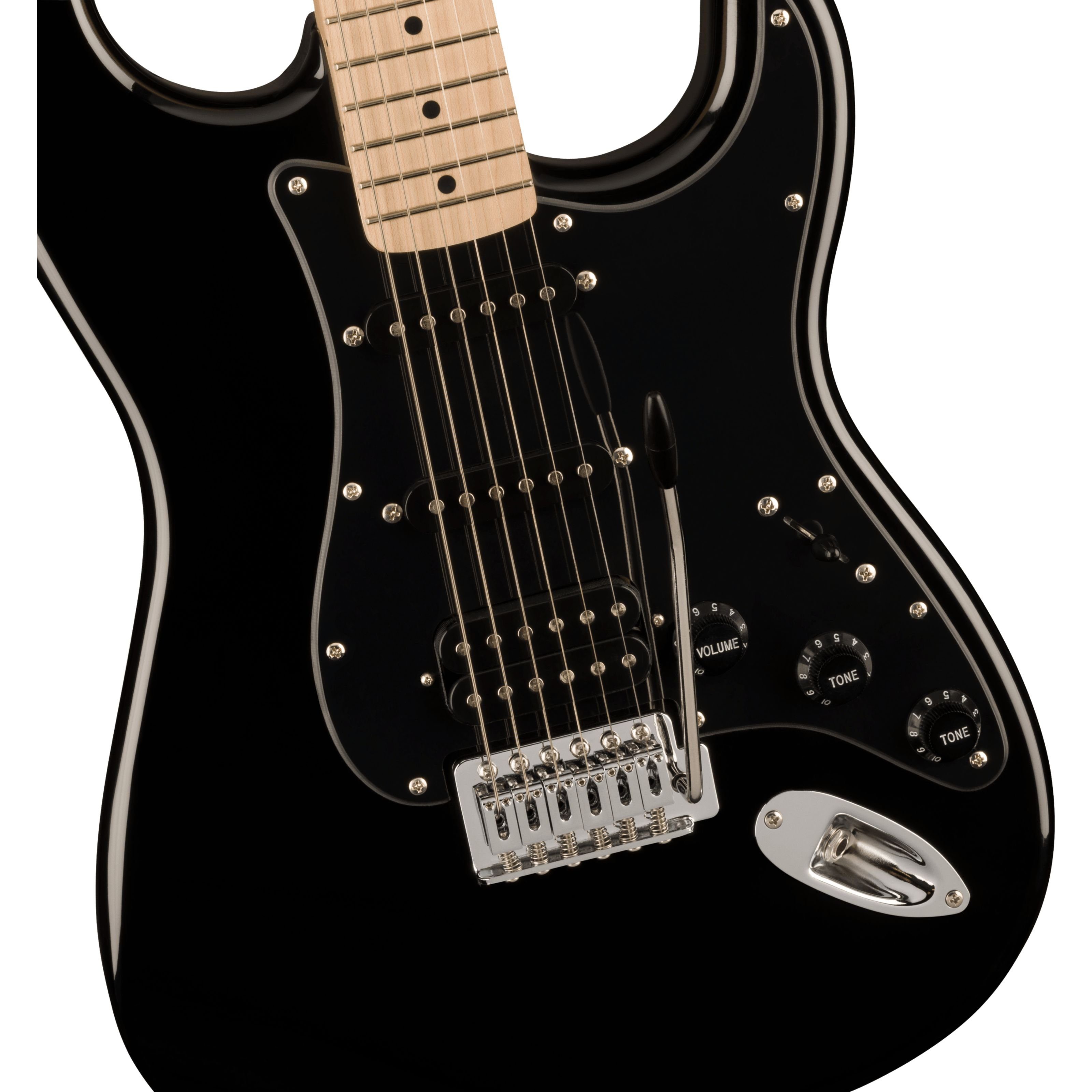 Squier E-Gitarre, E-Gitarren, ST-Modelle, Sonic Stratocaster HSS MN Black - E-Gitarre