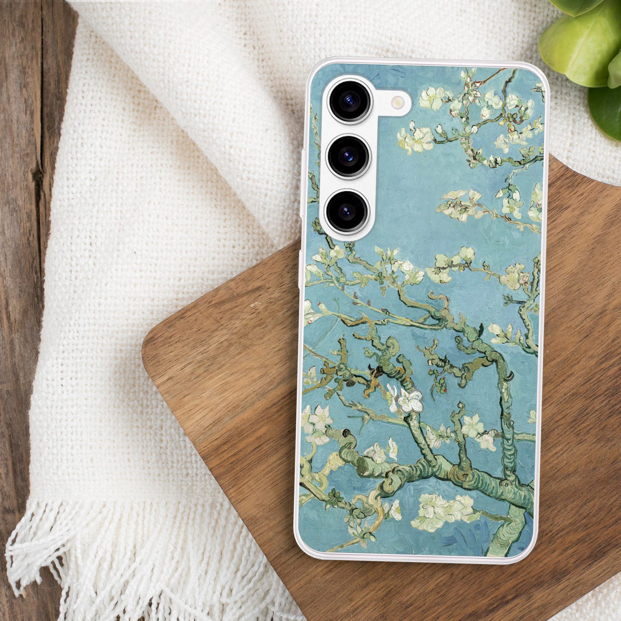 MuchoWow Handyhülle für Samsung Galaxy S23 Mandelblüte - Van Gogh - Kunst, Phone Case, Silikon, Schutzhülle Dünn