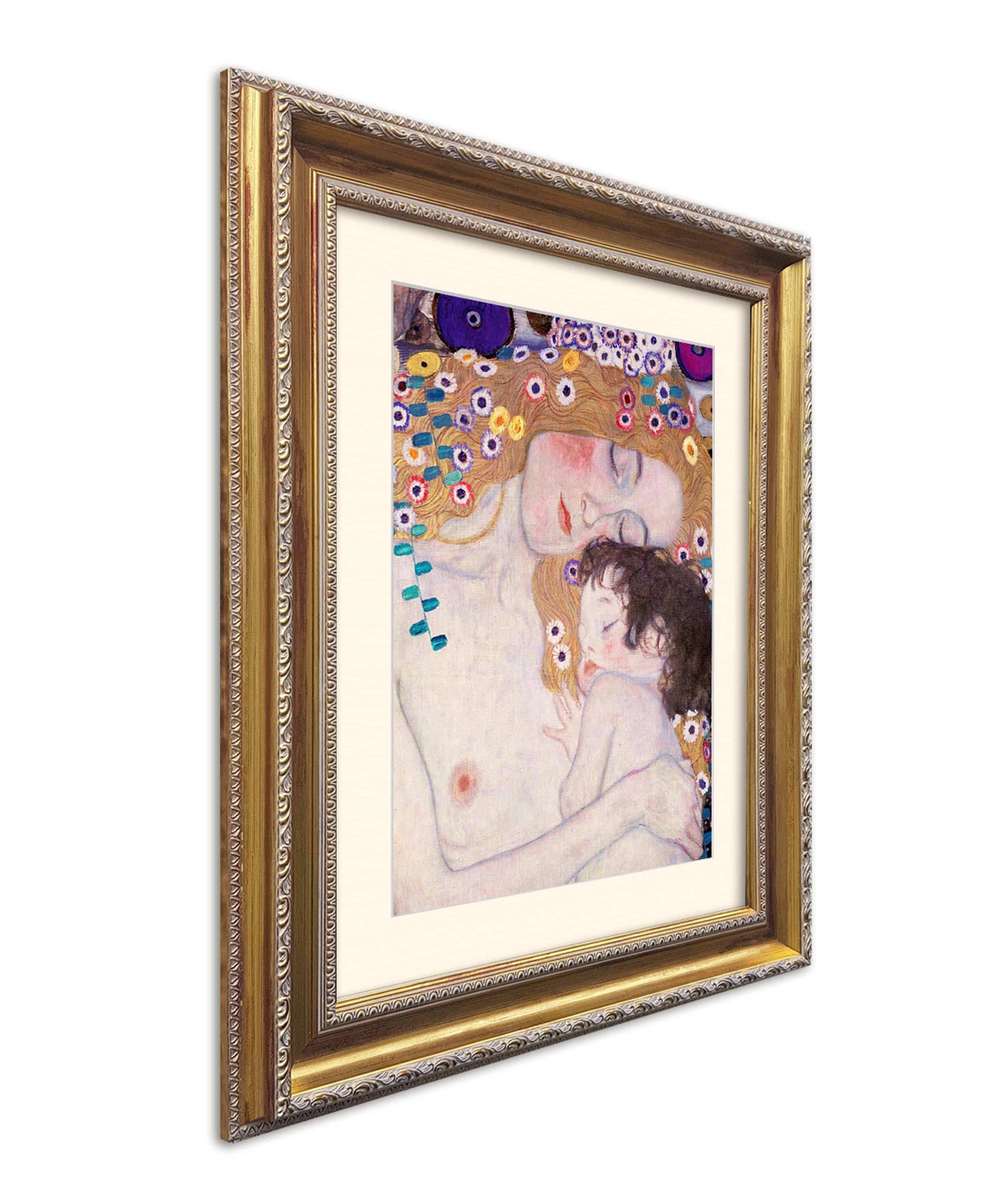 Wandbild, Barock-Rahmen / Klimt gerahmt Le 63x53cm Bild tre artissimo della Bild Gustav Klimt: Rahmen mit donna eta Poster mit /