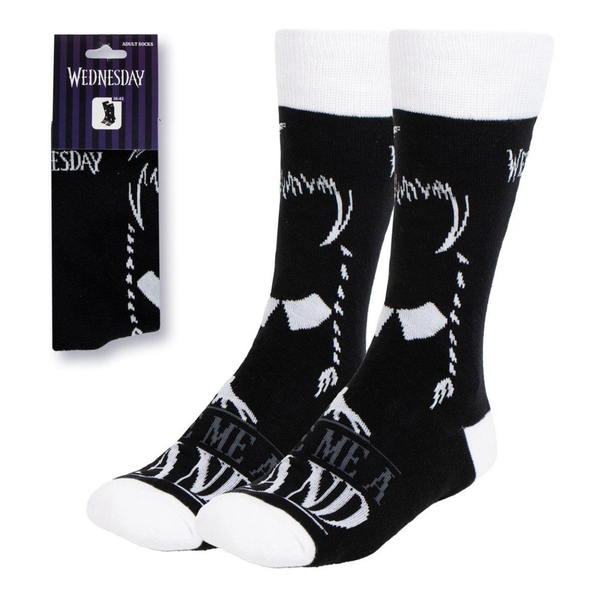 Cerda Langsocken Wednesday Socken Baumwollsocken, Alltagssocken, Freizeitsocken 36-43