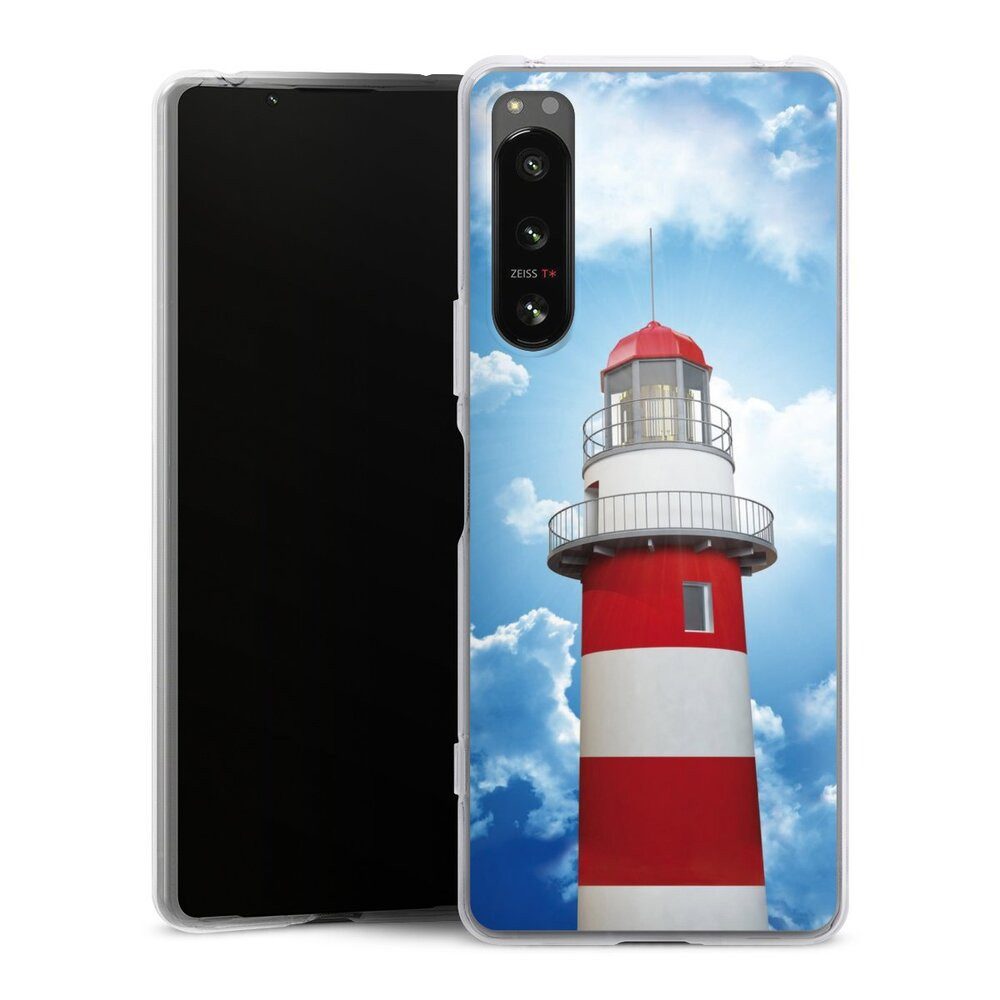DeinDesign Handyhülle Leuchtturm Wolke Himmel Leuchtturm, Sony Xperia 5 IV Silikon Hülle Bumper Case Handy Schutzhülle