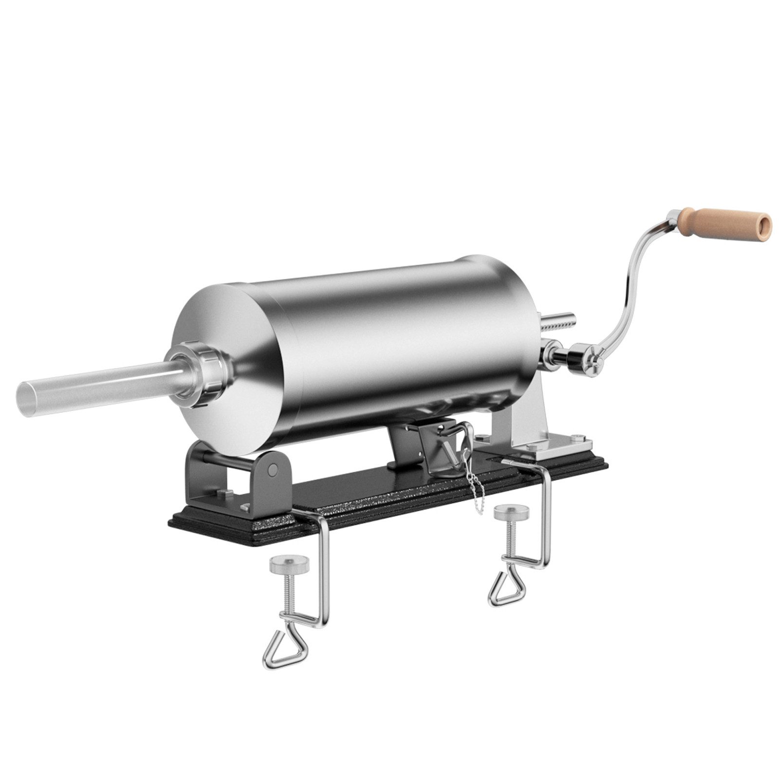 COSTWAY Wurstfüllaufsatz, Wurstmaschine, mit 4 Füllrohre & Tischklemme, 4,8L