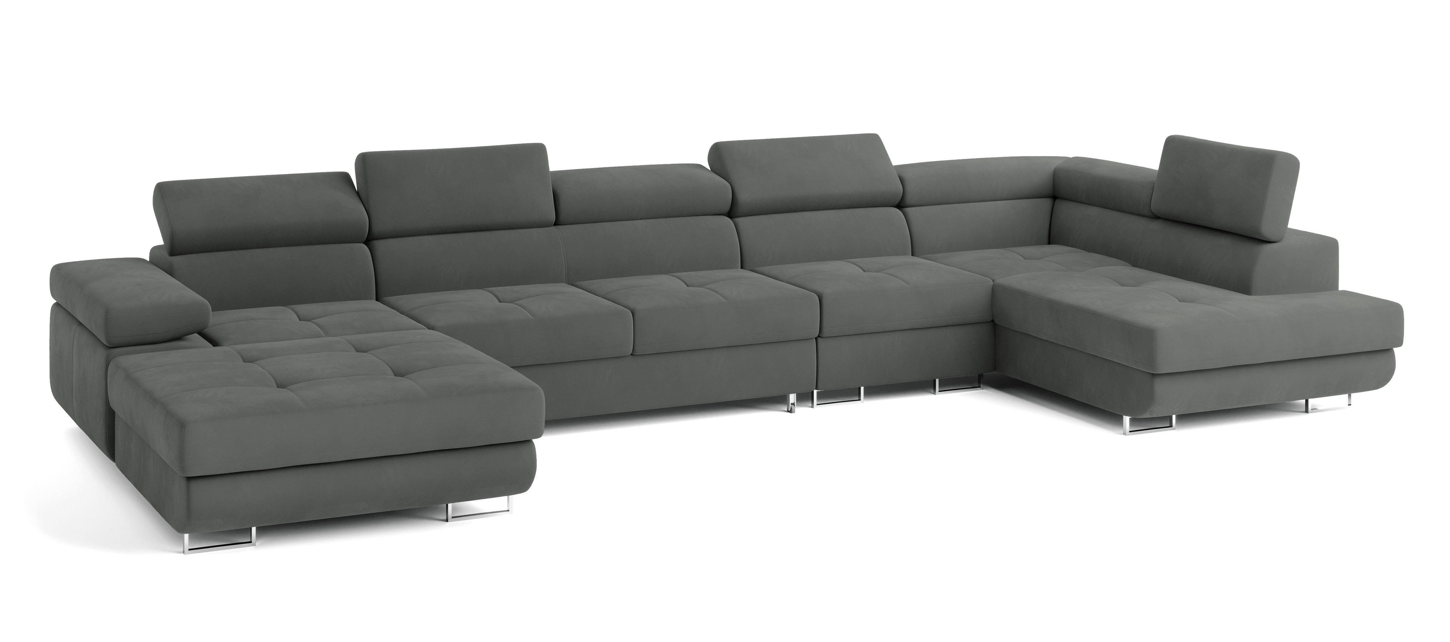 Masseno Ecksofa VELORA mit Schlaffunktion U-Form, günstig online kaufen