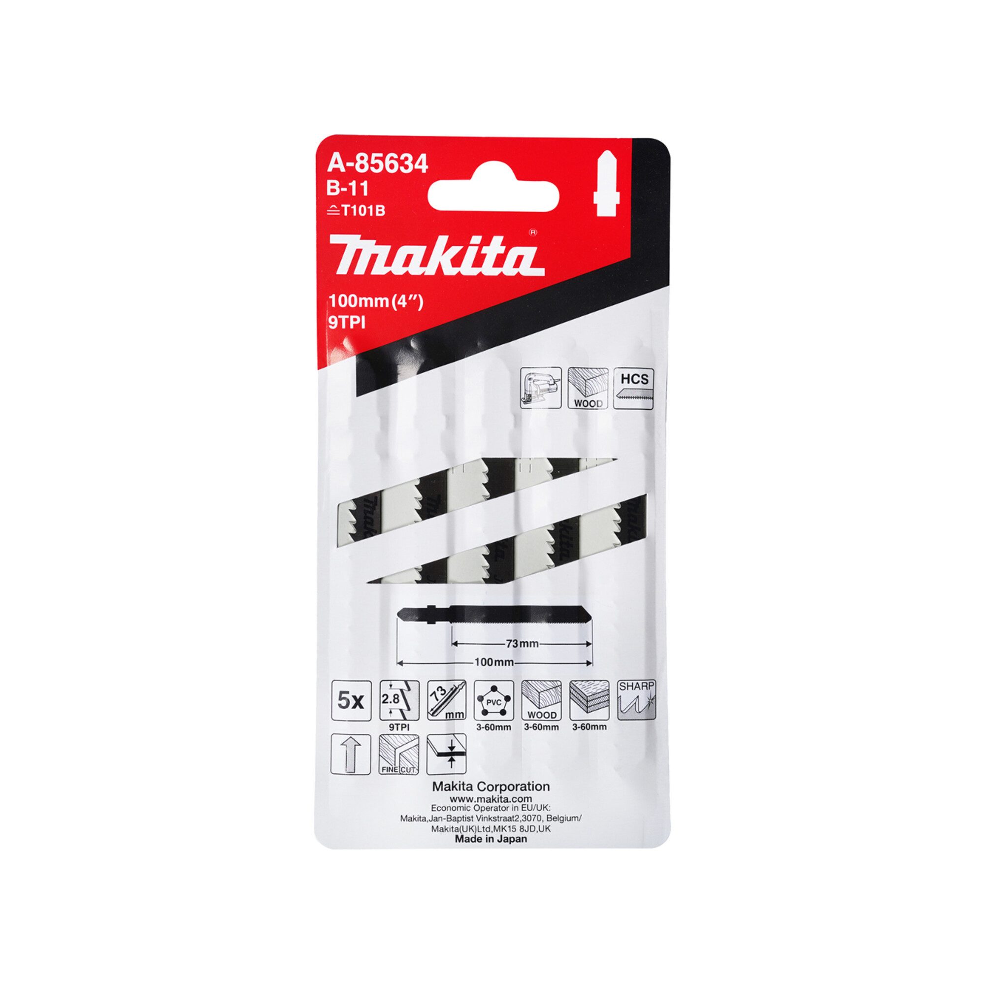 Makita Stichsäge Makita Stichsägeblatt B-11 5 Stück (A-85634) 5 Stk
