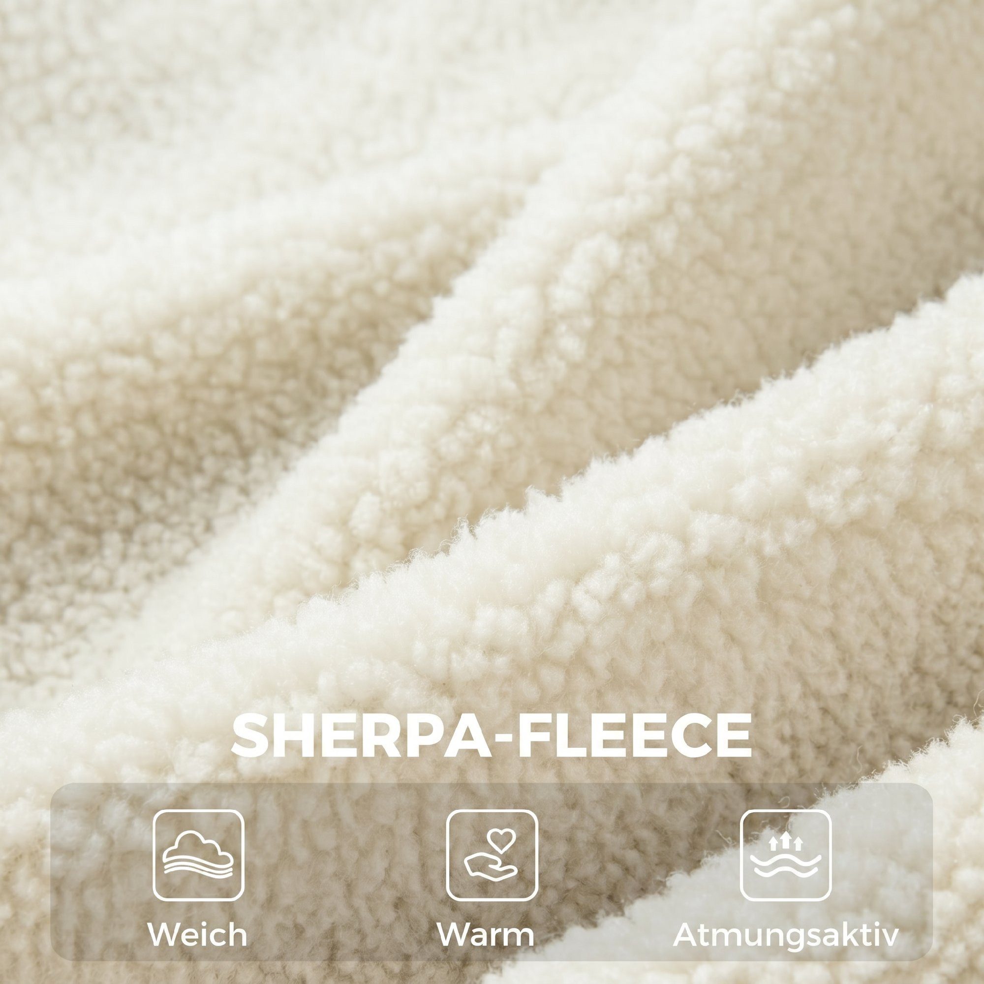HOMCOM Relaxsessel Loungesessel Sessel mit Sherpa-Fleece-Optik, mit Armlehnen (Loungesessel, 1-St., Sessel), Elegante Steppung, ergonomisch, robust – Bild 5 von 5
