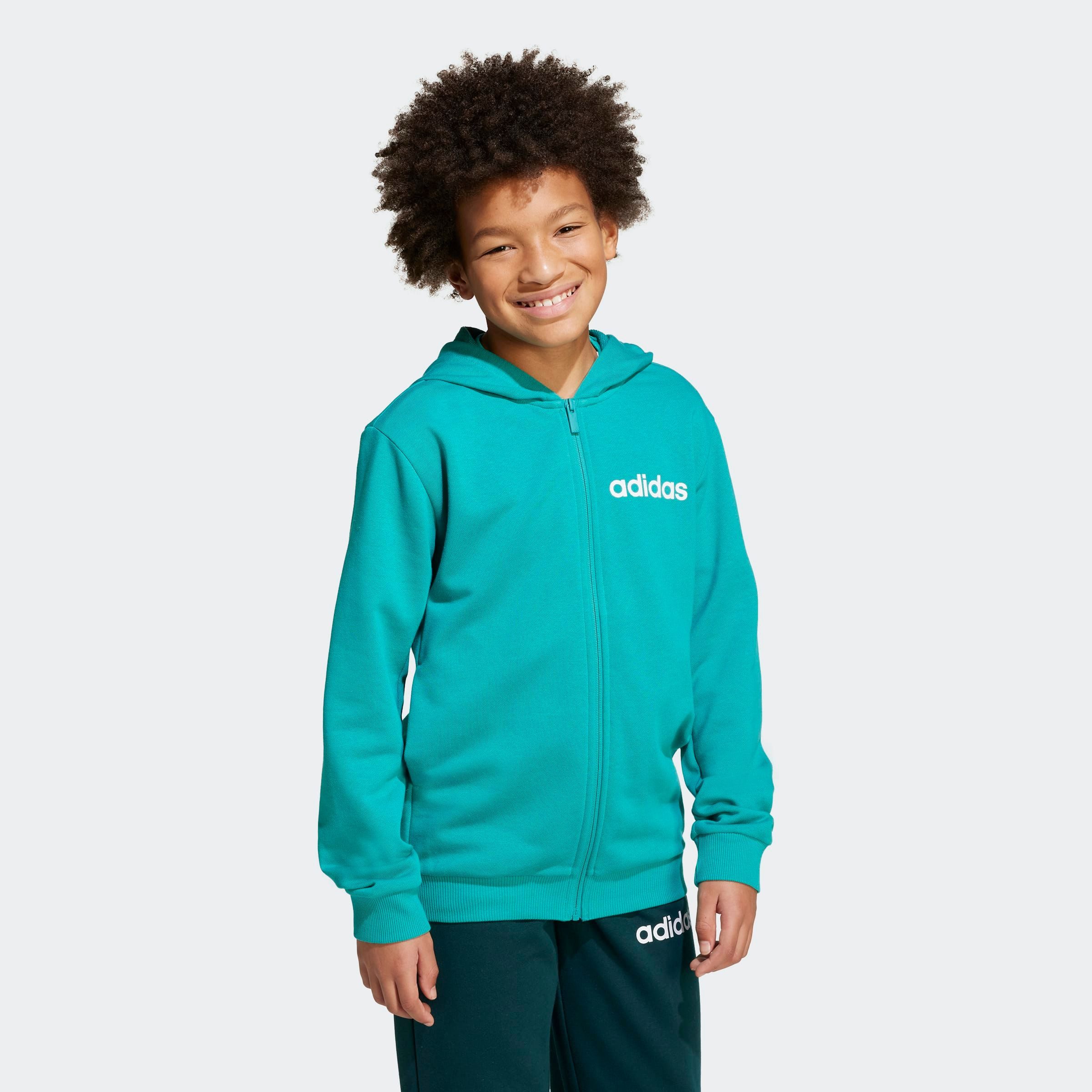 adidas Sportswear Trainingsanzug ESSENTIALS KINDER (2-tlg), zweiteilig, aus Baumwolle und Polyester, weiches French Terry – Bild 3 von 5