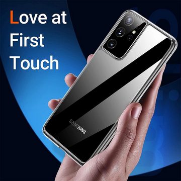 CoolGadget Handyhülle Transparent Ultra Slim Case für Samsung Galaxy S21 Ultra 6,8 Zoll, Silikon Hülle Dünne Schutzhülle für Samsung S21 Ultra 5G Hülle